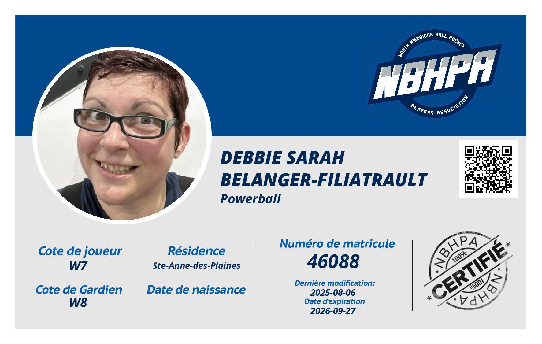 Debbie Sarah Belanger-Filiatrault