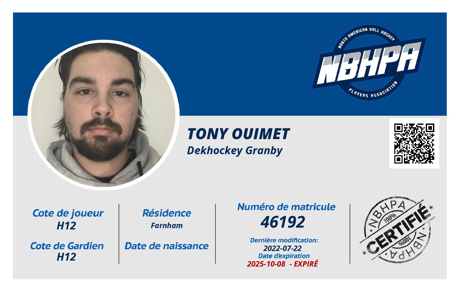 Tony Ouimet