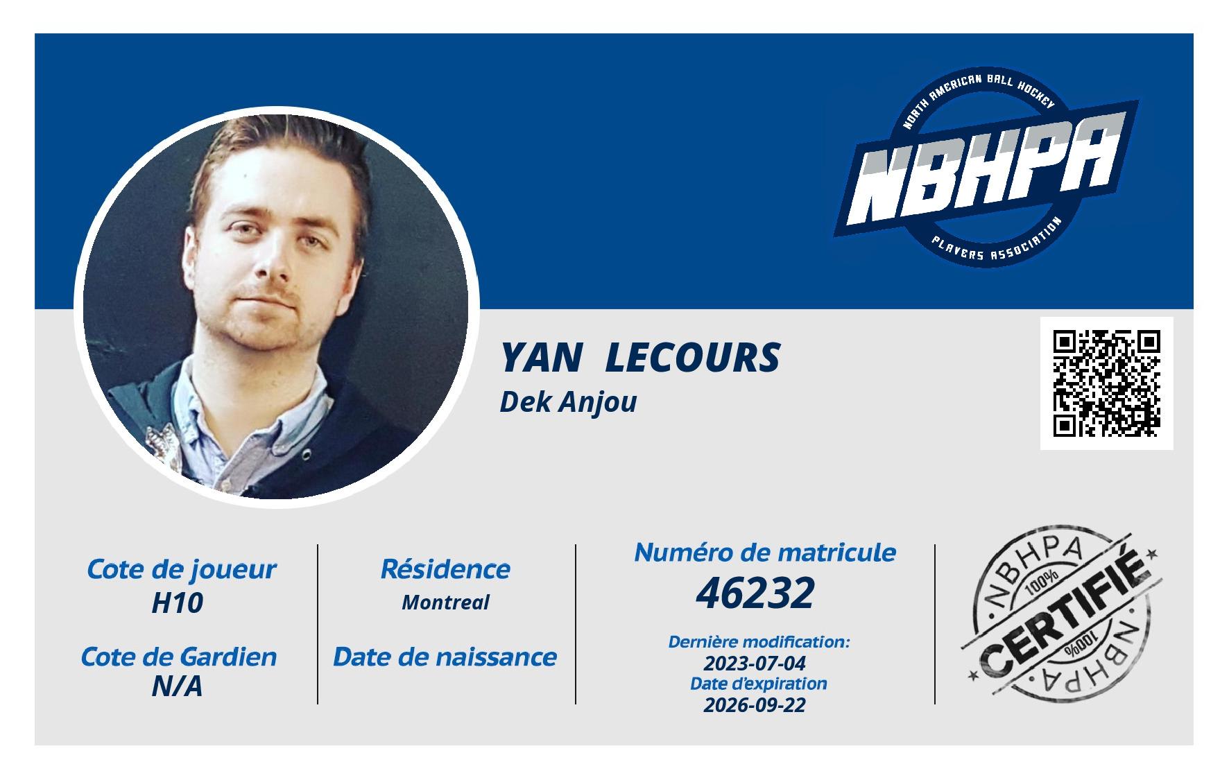 Yan  Lecours 