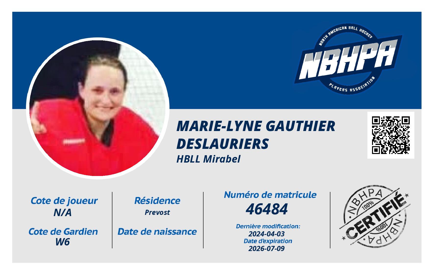 Marie-Lyne Gauthier Deslauriers 