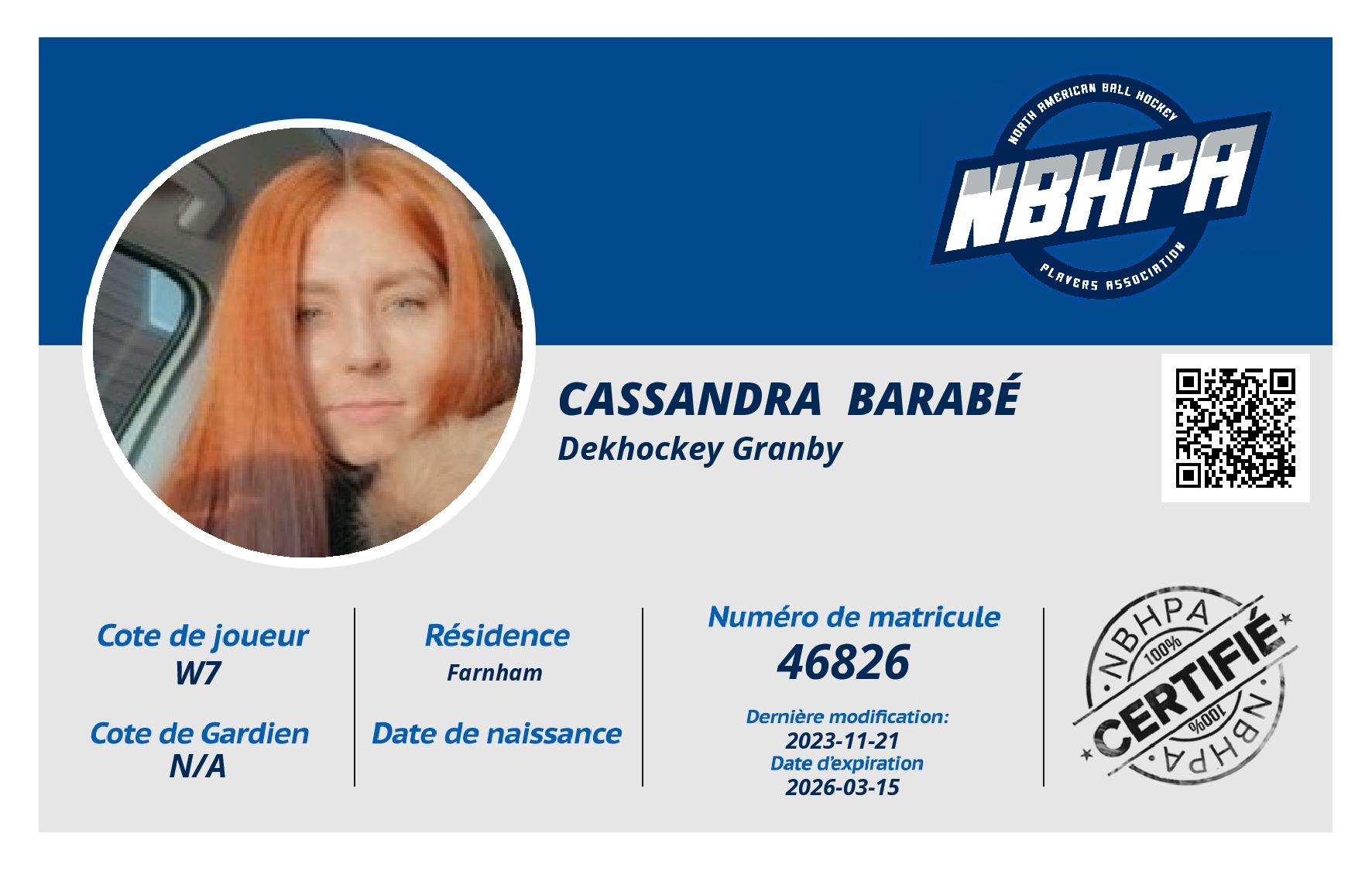 Cassandra  Barabé 
