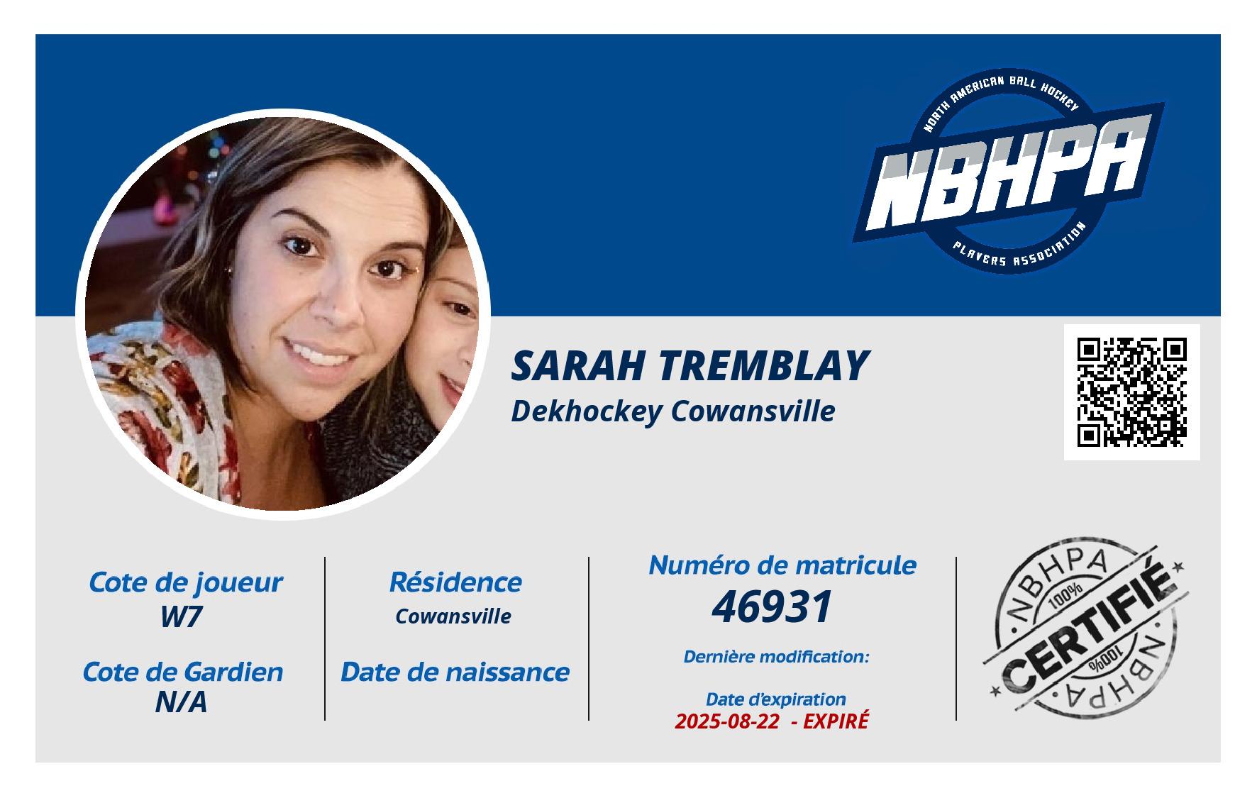 Sarah Tremblay 