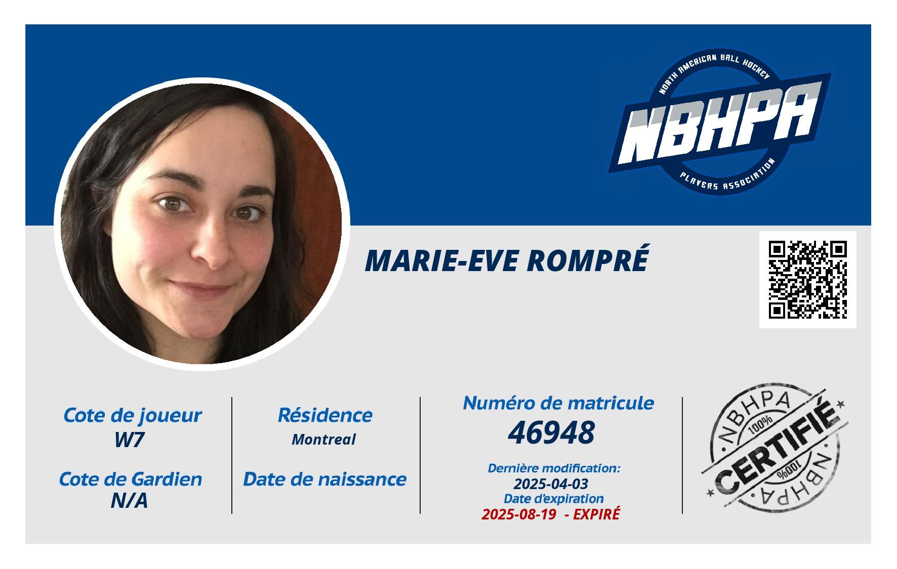 Marie-Eve Rompré 