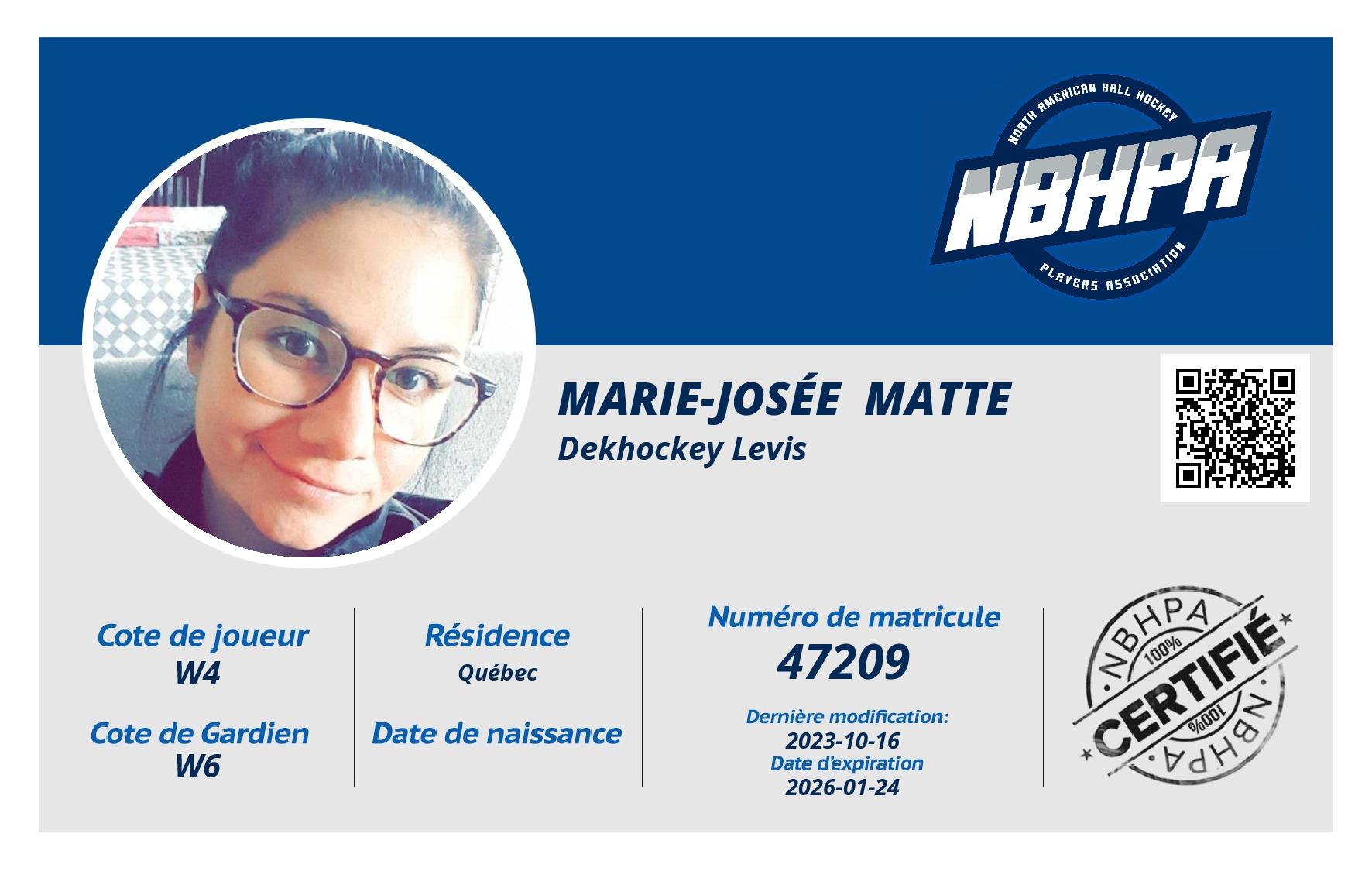 Marie-Josée  Matte