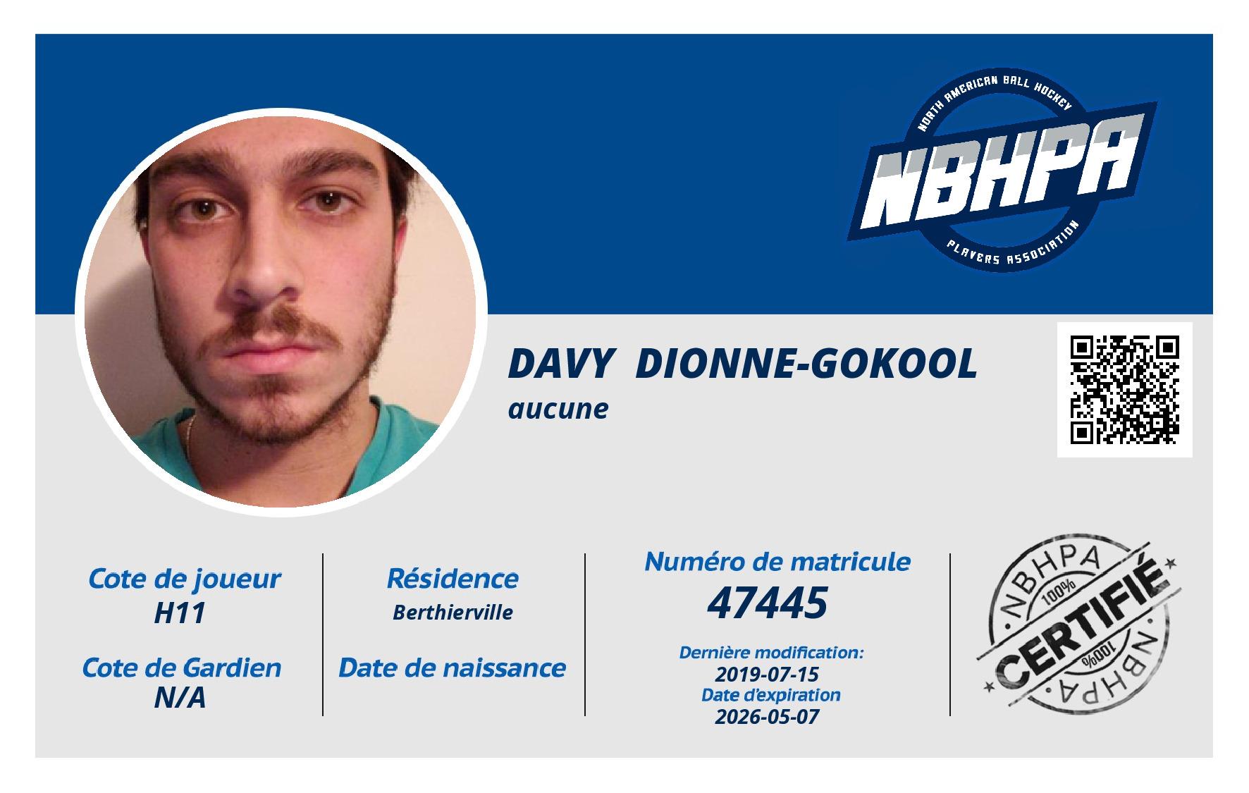 Davy  Dionne-Gokool