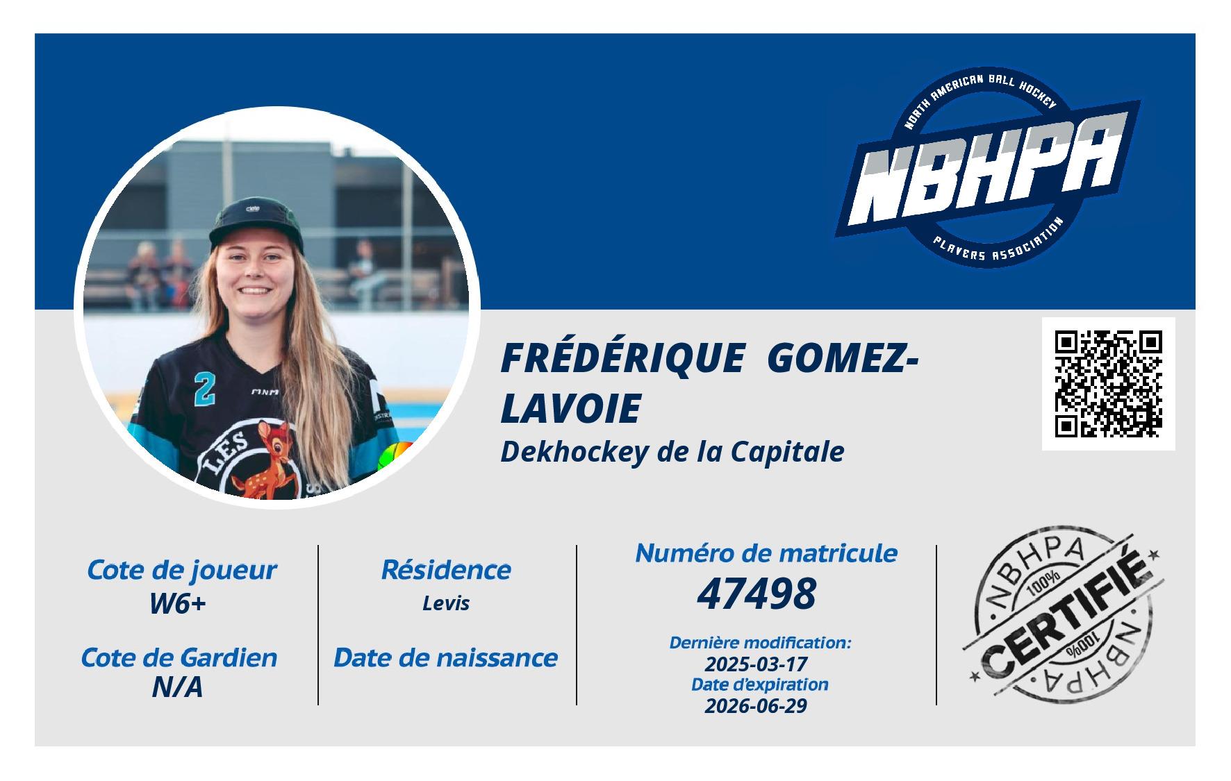 Frédérique  Gomez-Lavoie