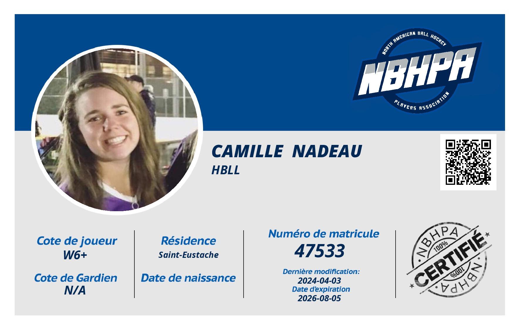 Camille  Nadeau