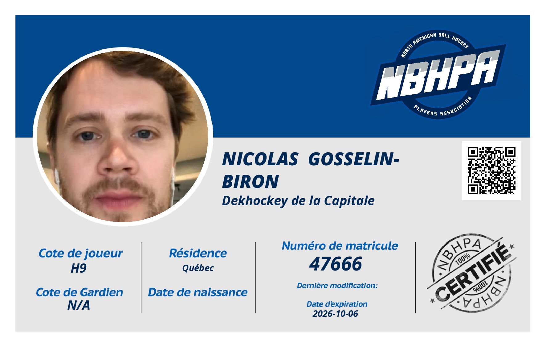 Nicolas  Gosselin-Biron 
