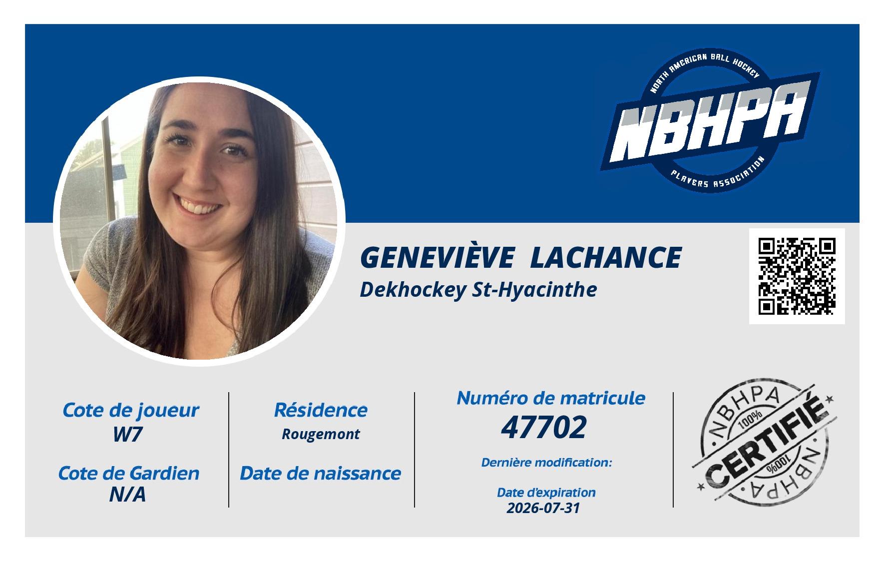 Geneviève  Lachance