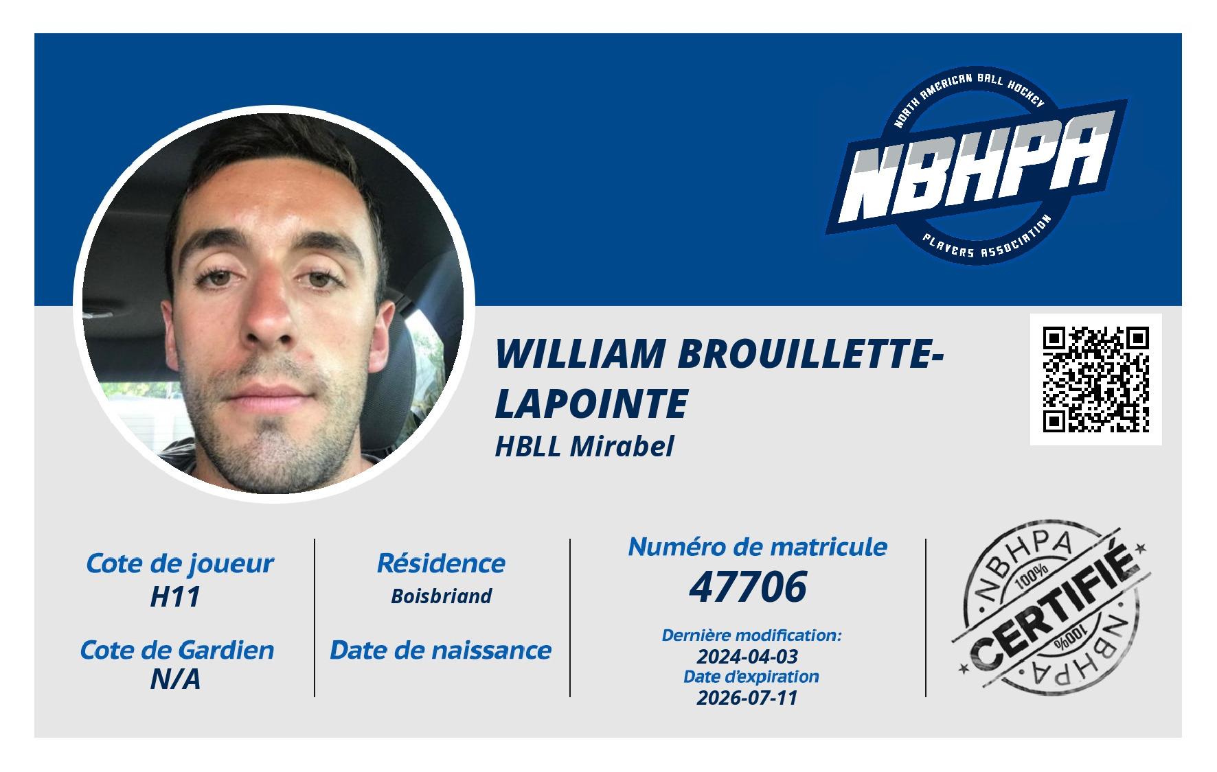 William Brouillette-Lapointe
