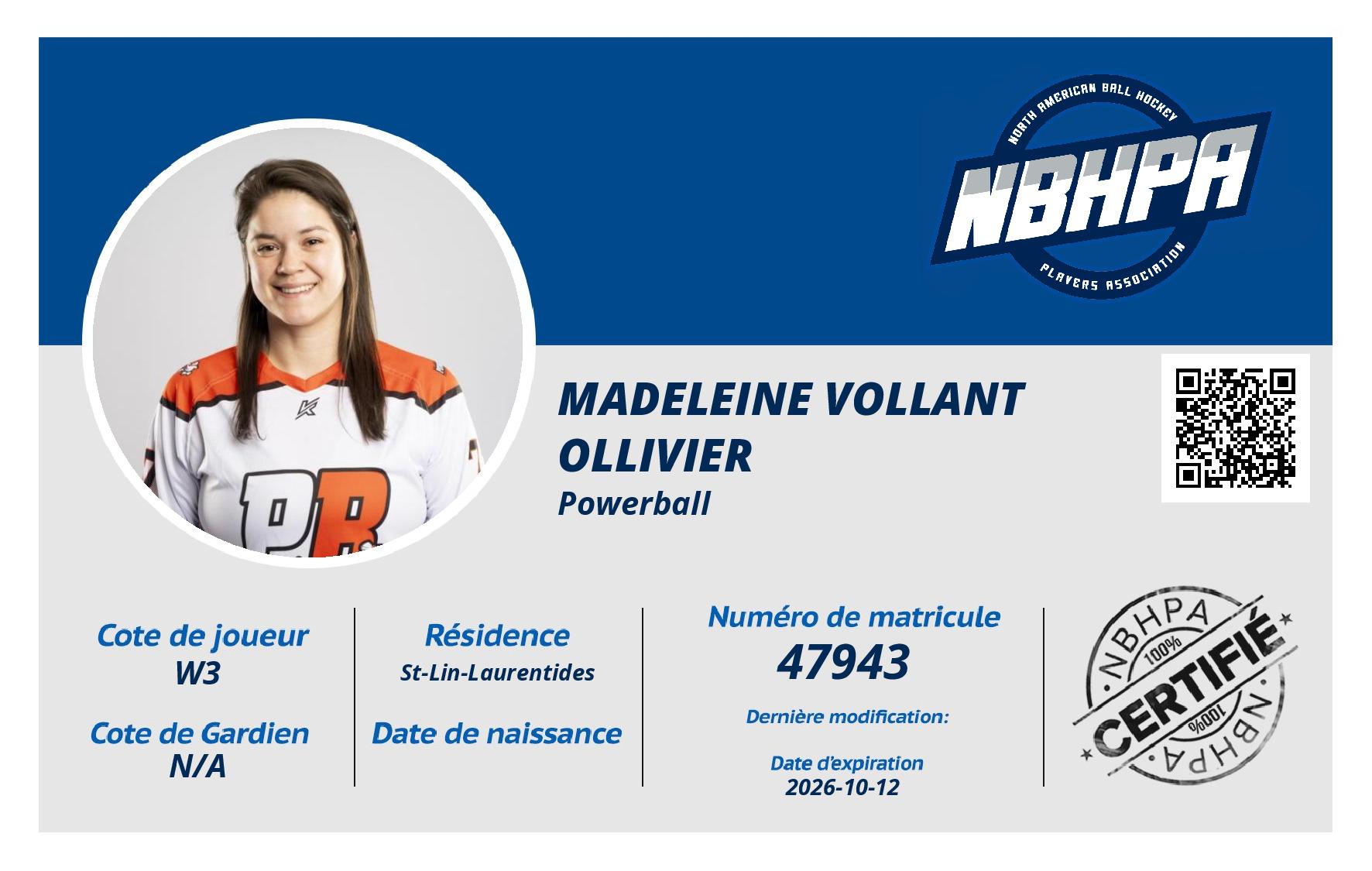 Madeleine Vollant Ollivier