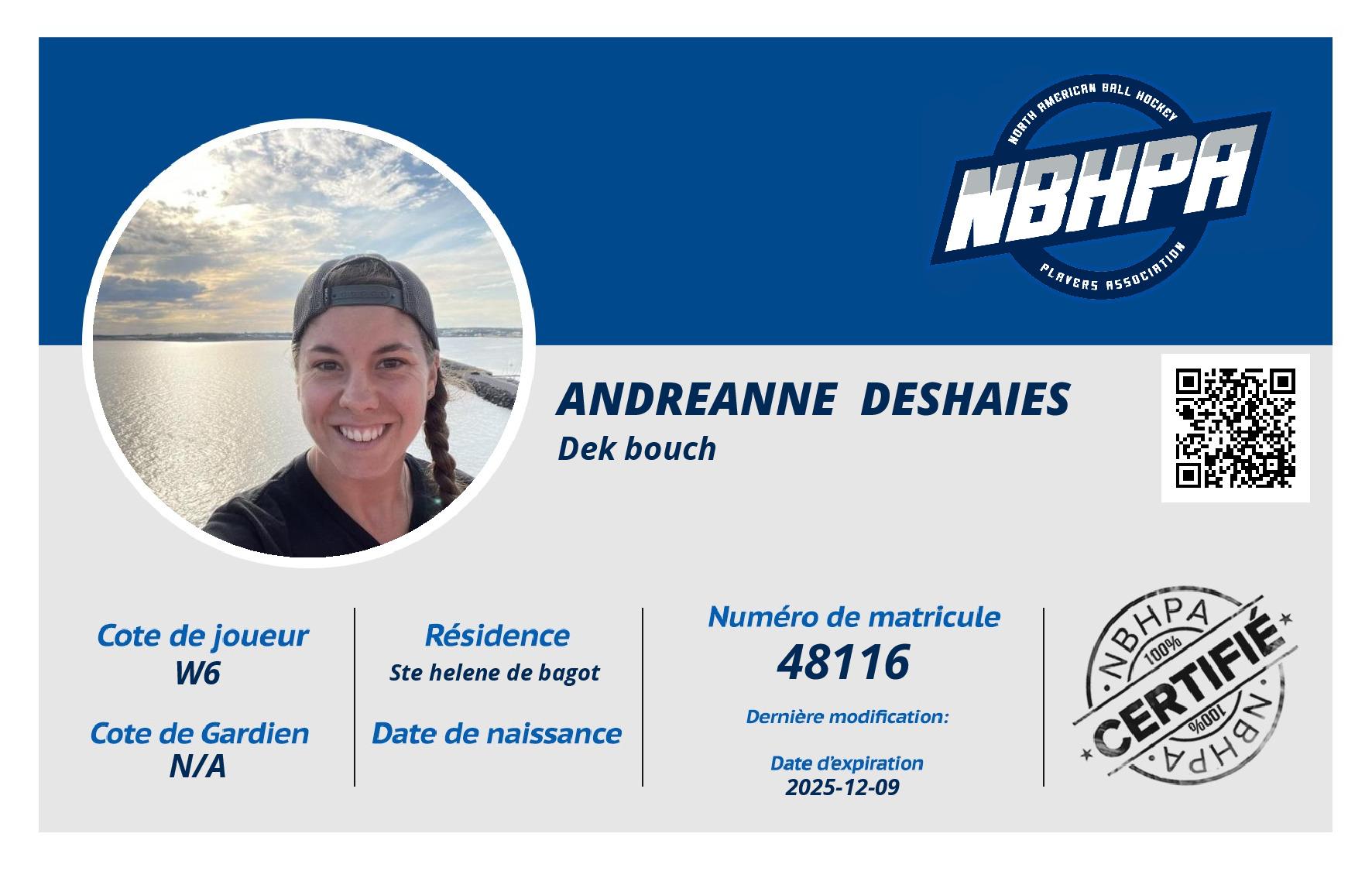 Andreanne  Deshaies