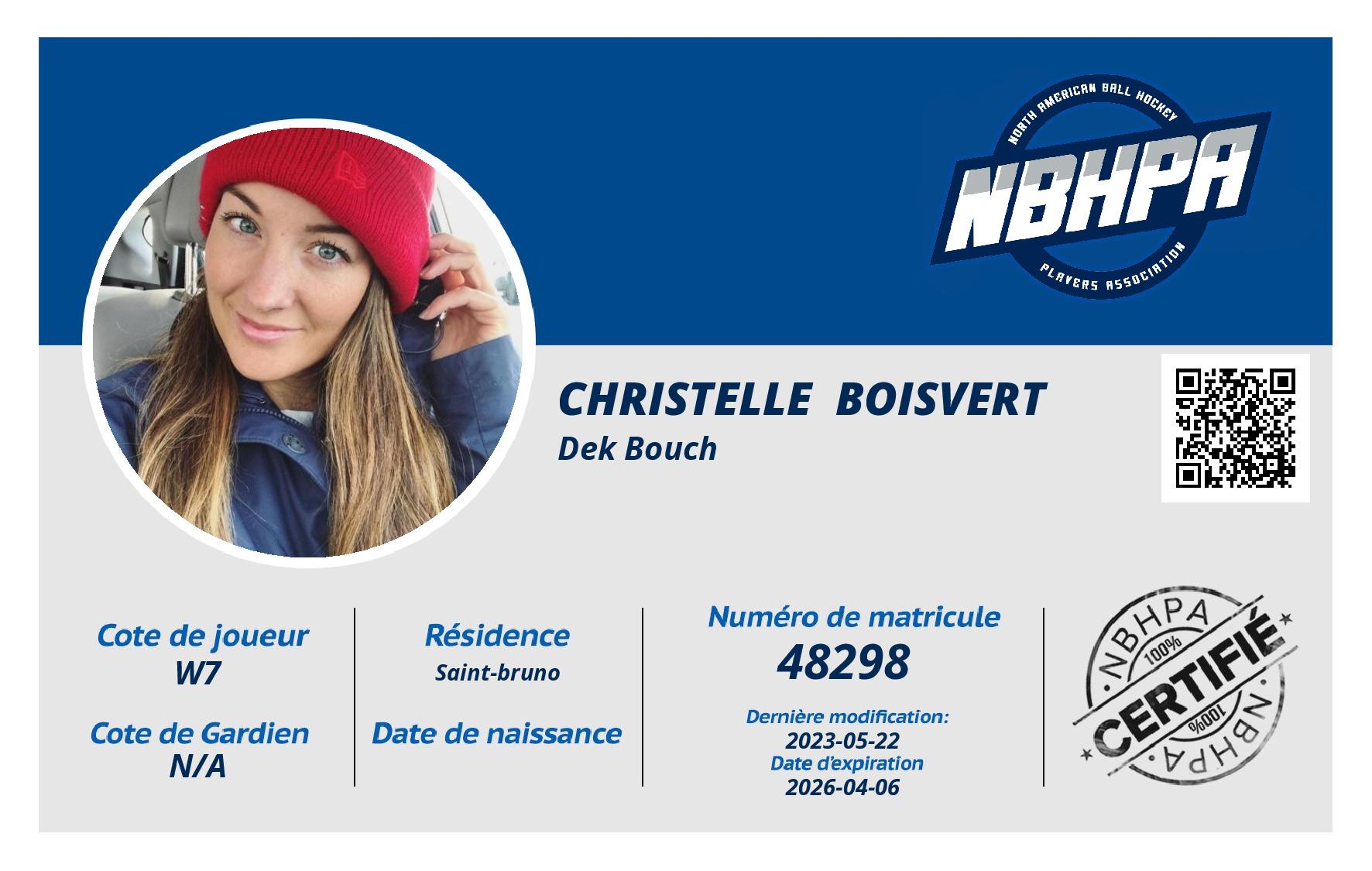 Christelle  Boisvert