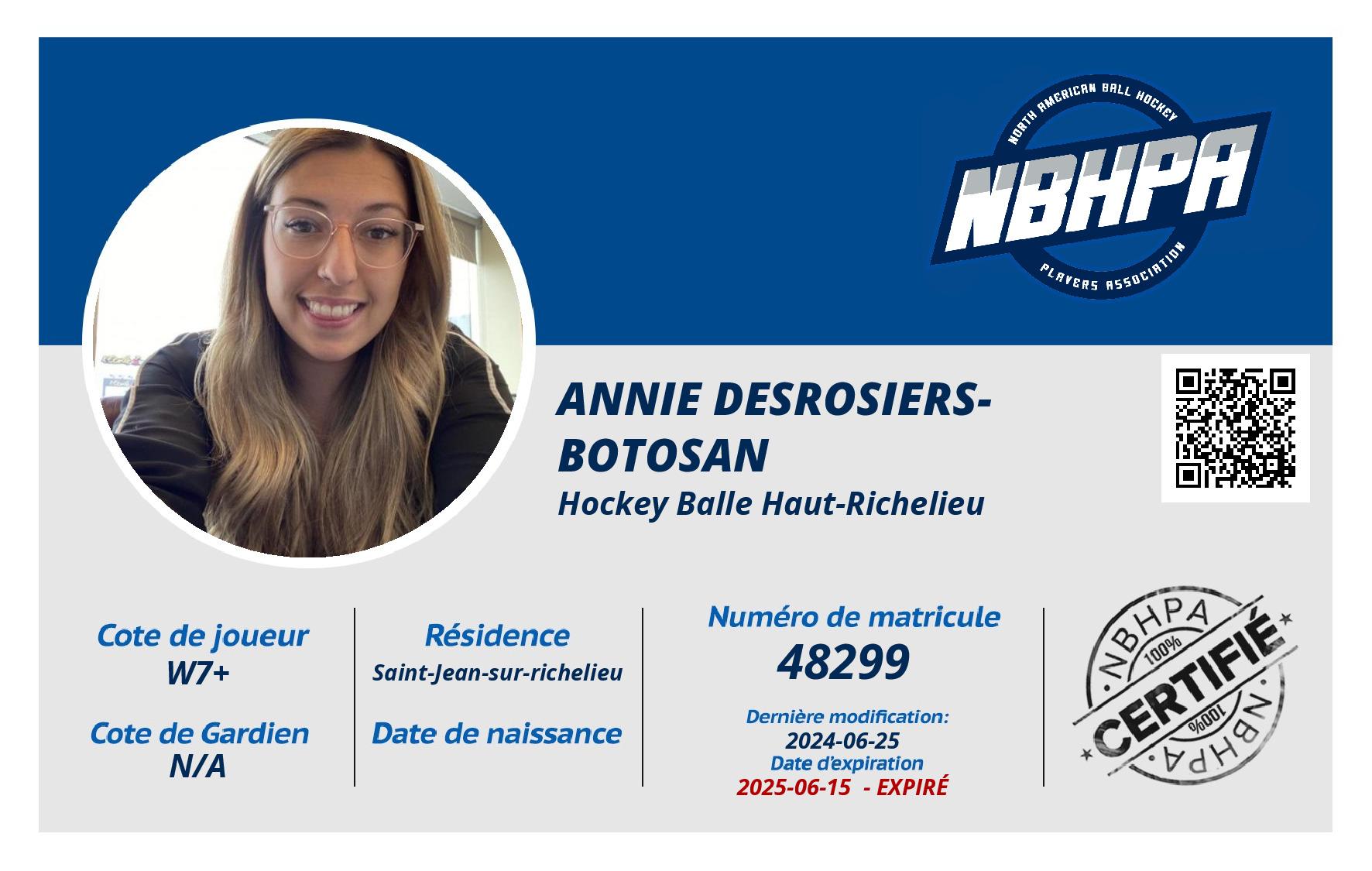 Annie Desrosiers-Botosan