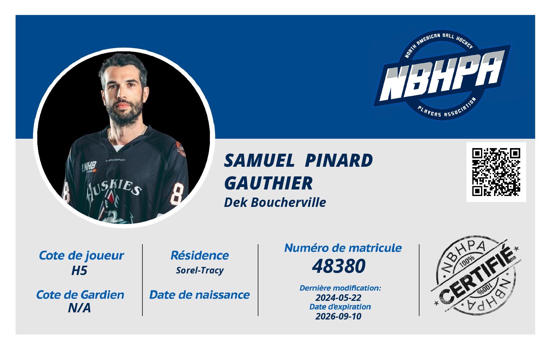 Samuel  Pinard Gauthier