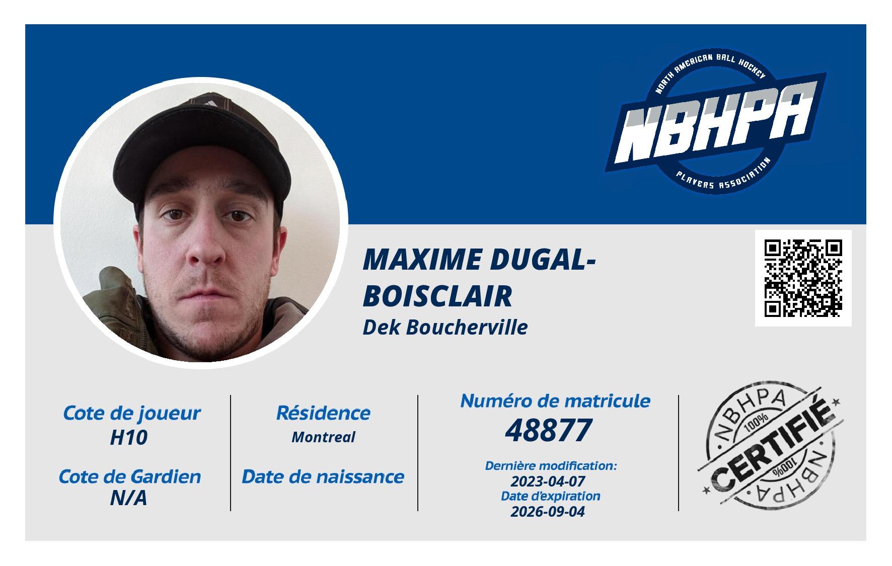 Maxime Dugal-Boisclair