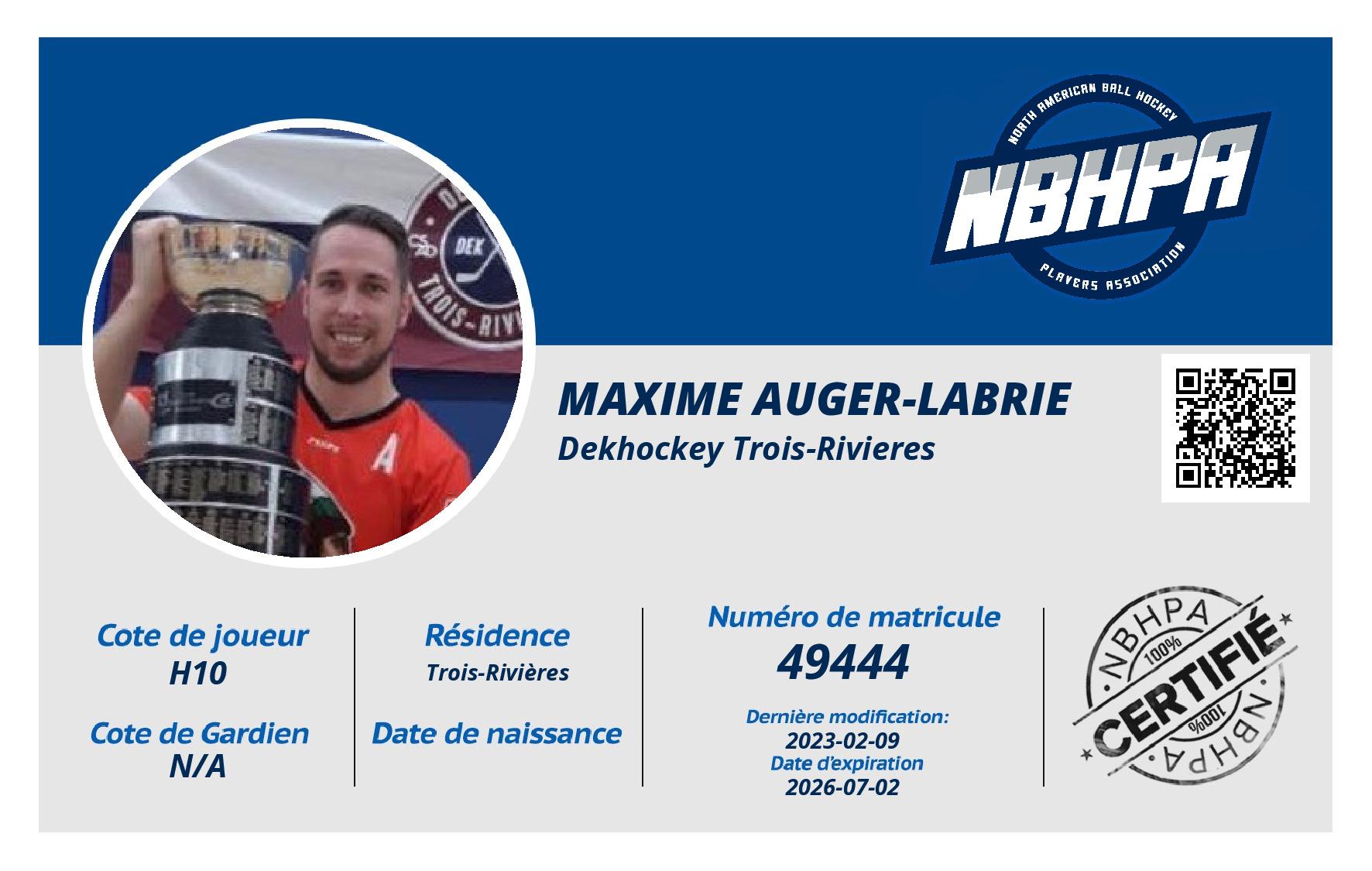 Maxime Auger-Labrie