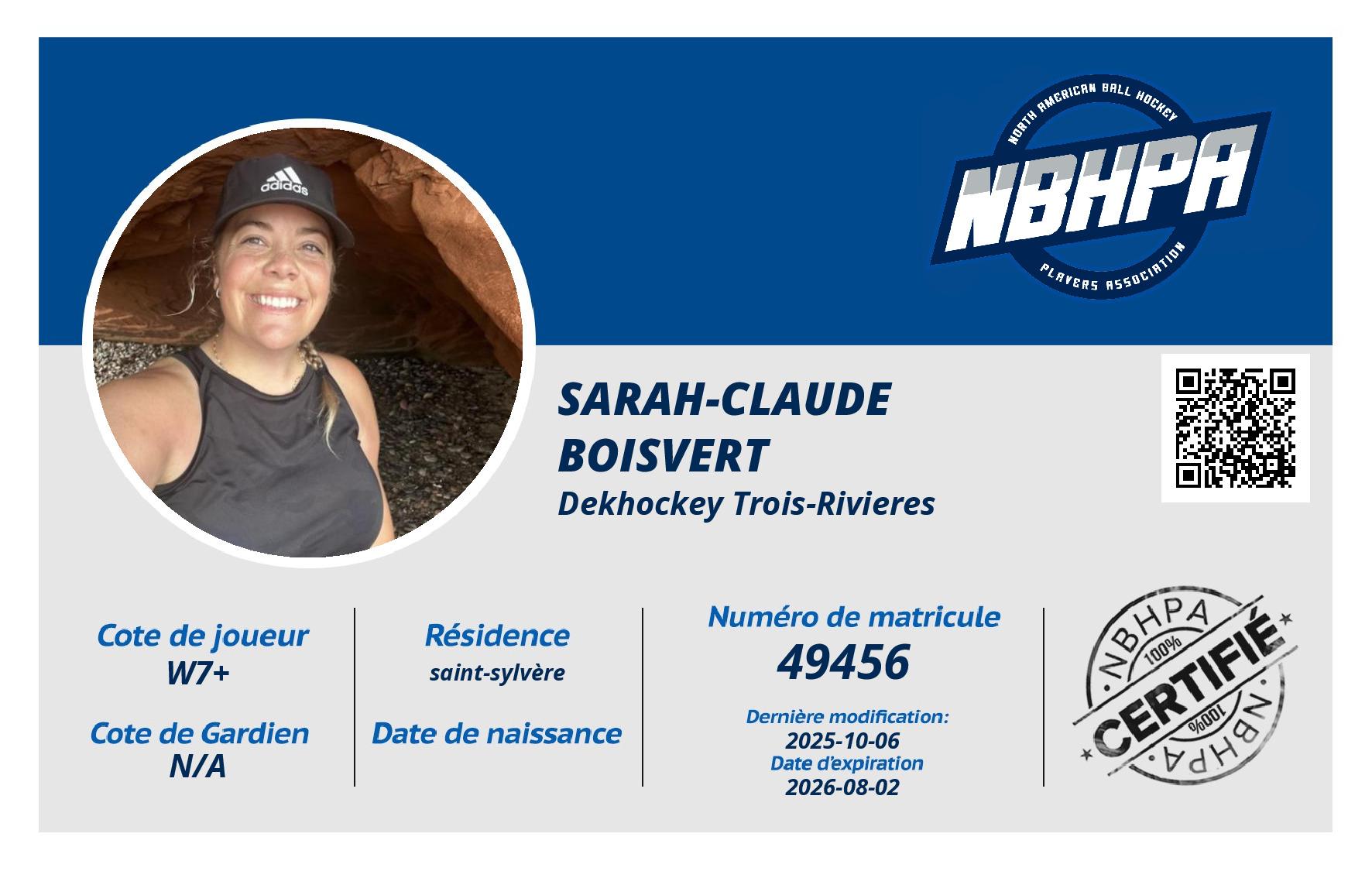 Sarah-Claude Boisvert