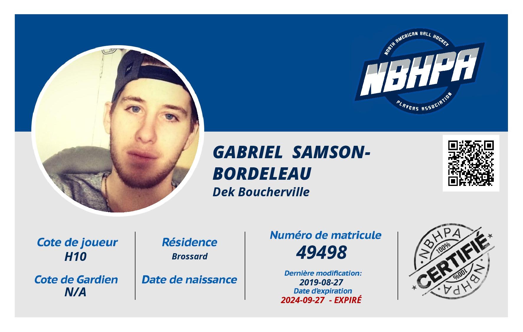 Gabriel  Samson-Bordeleau