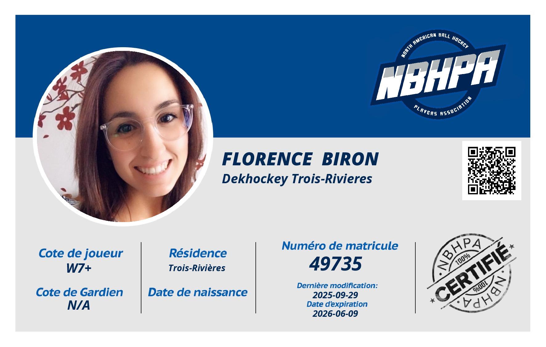Florence  Biron 
