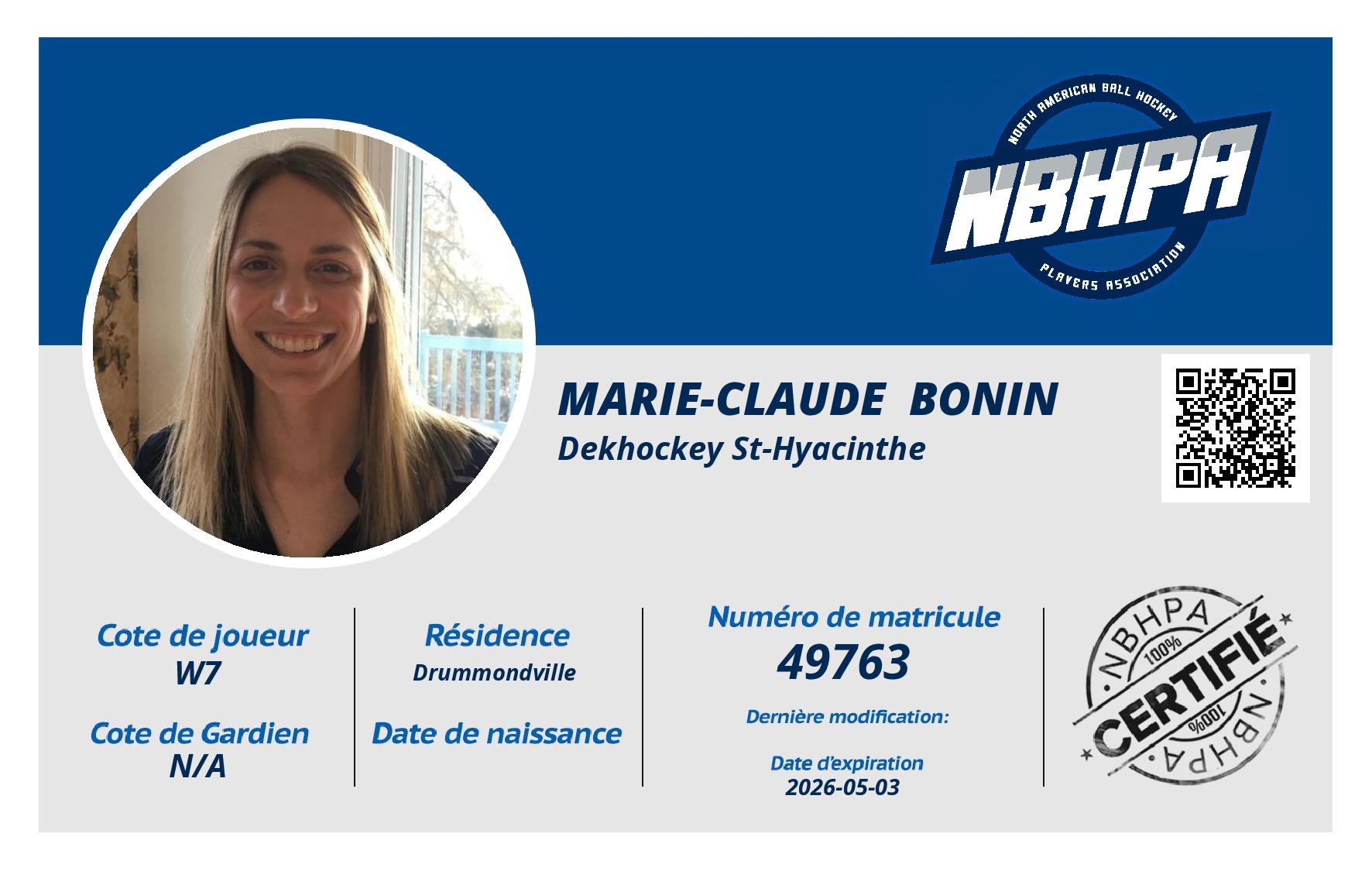Marie-Claude  Bonin