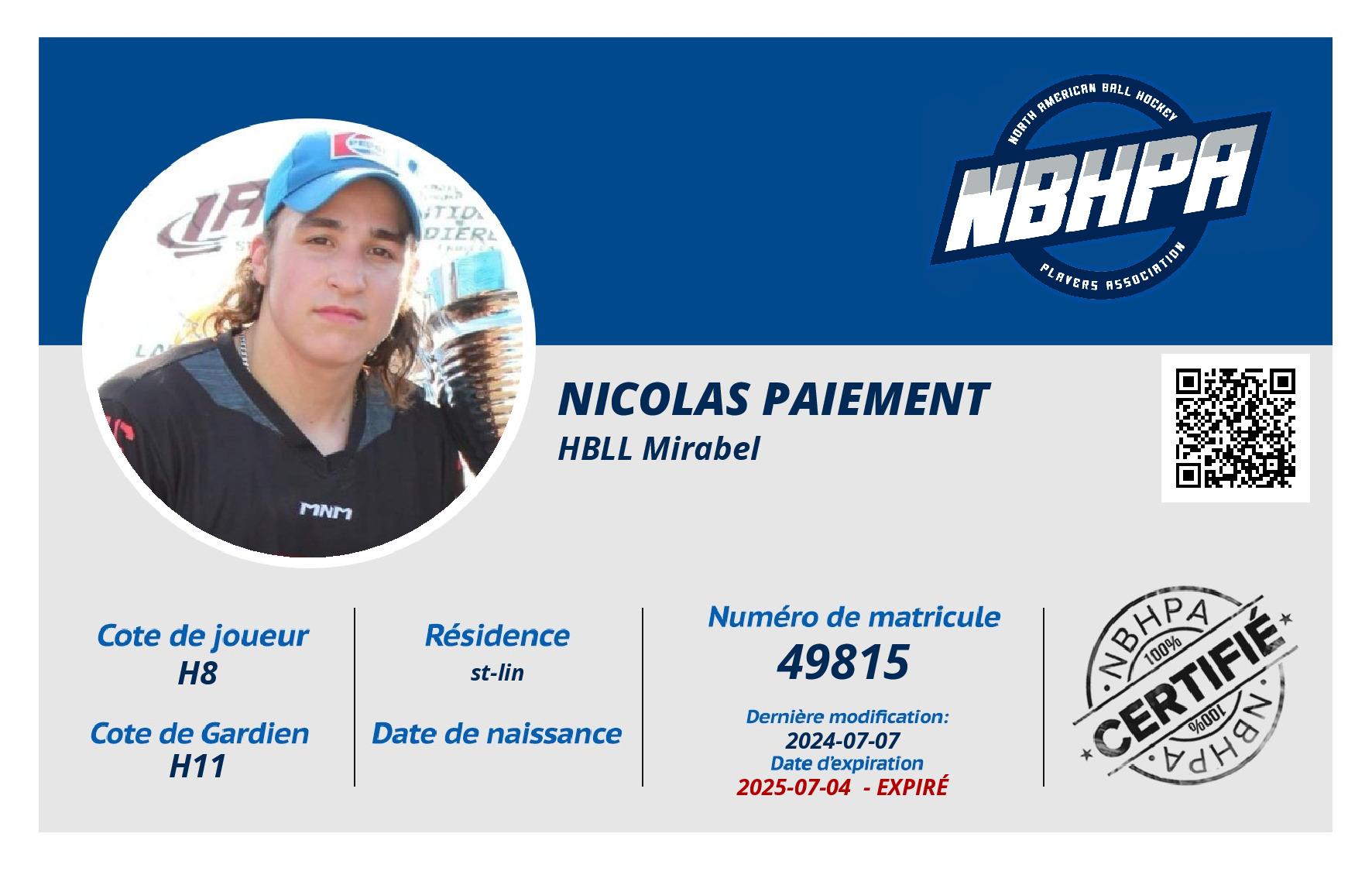 Nicolas Paiement