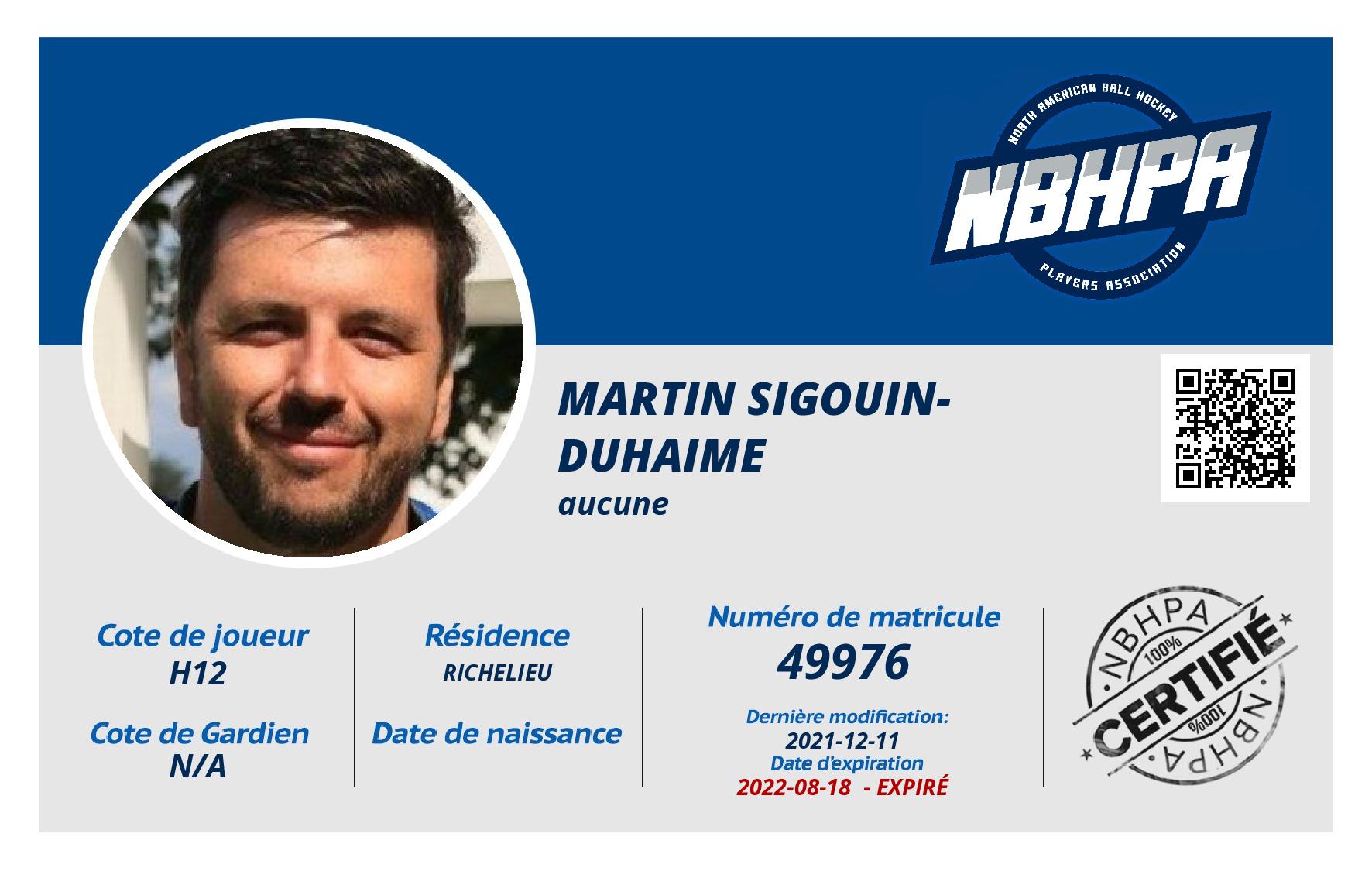 Martin Sigouin-Duhaime