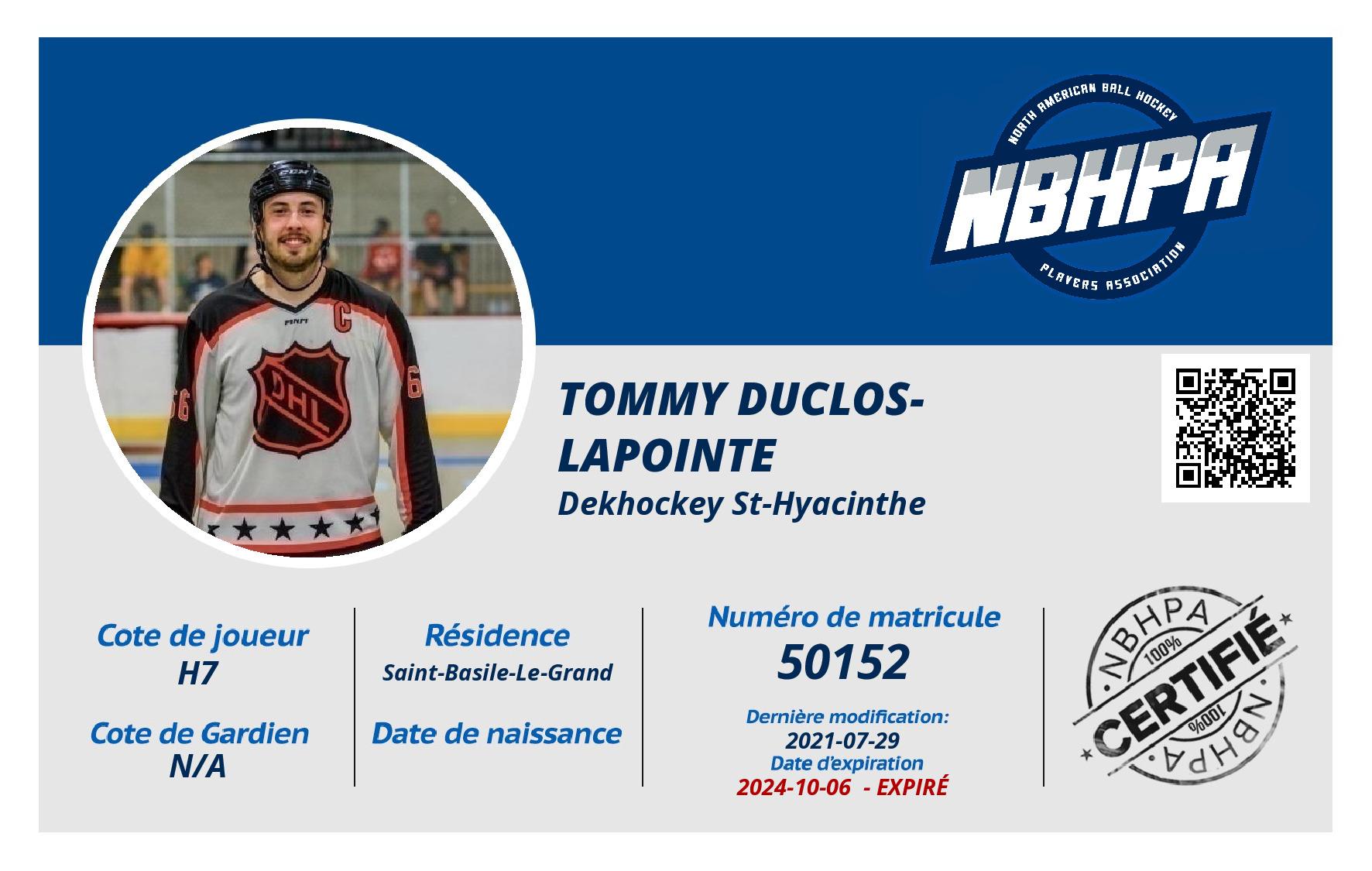 Tommy Duclos-Lapointe