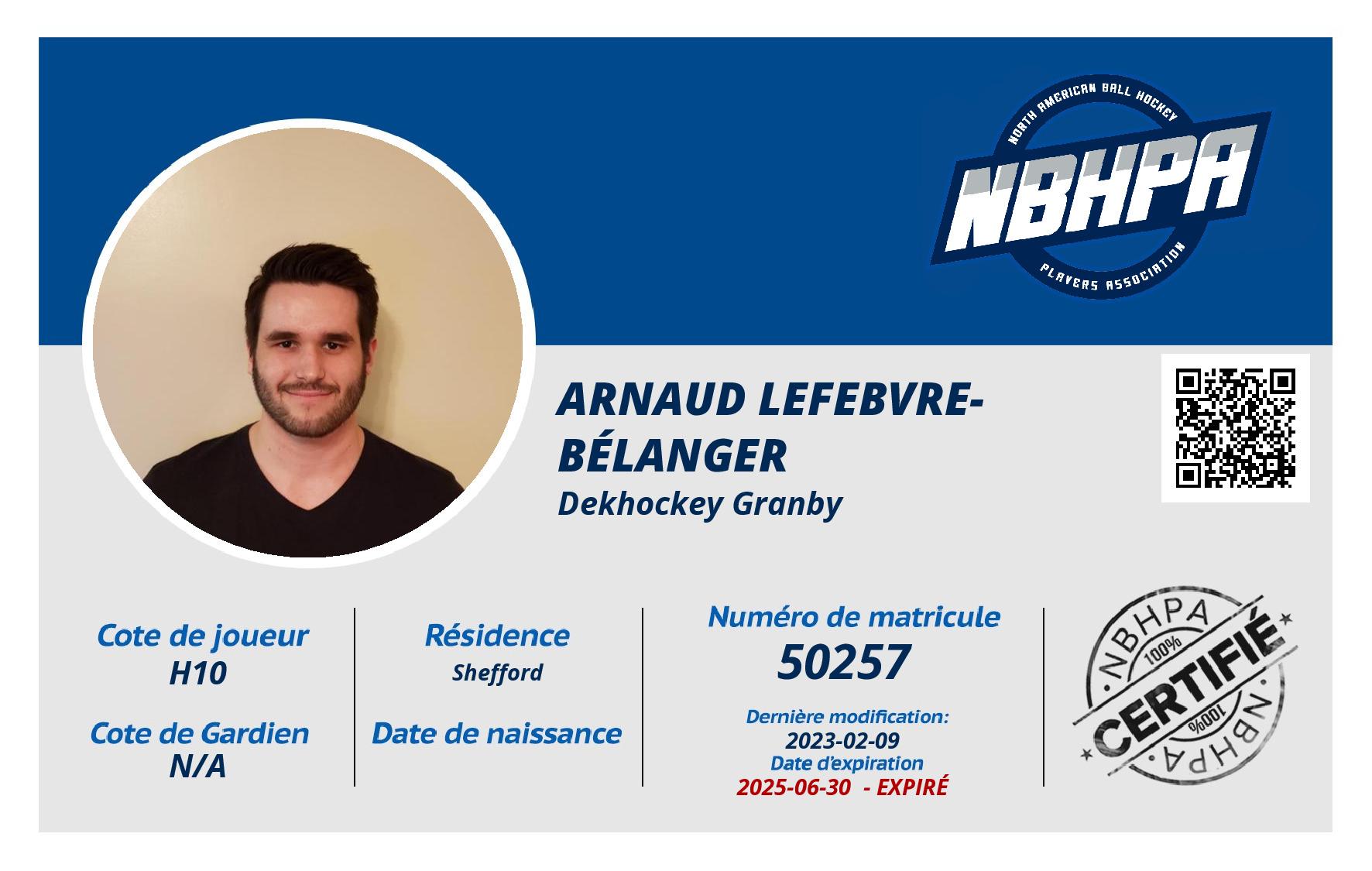 Arnaud Lefebvre-Bélanger