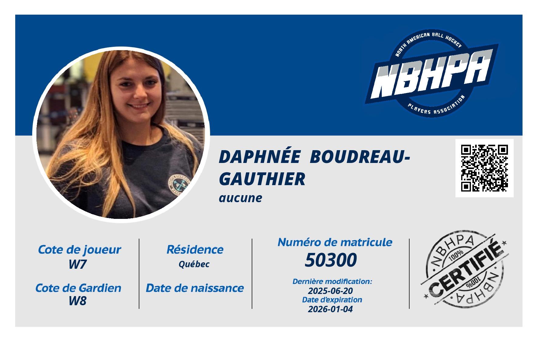 Daphnée  Boudreau-Gauthier