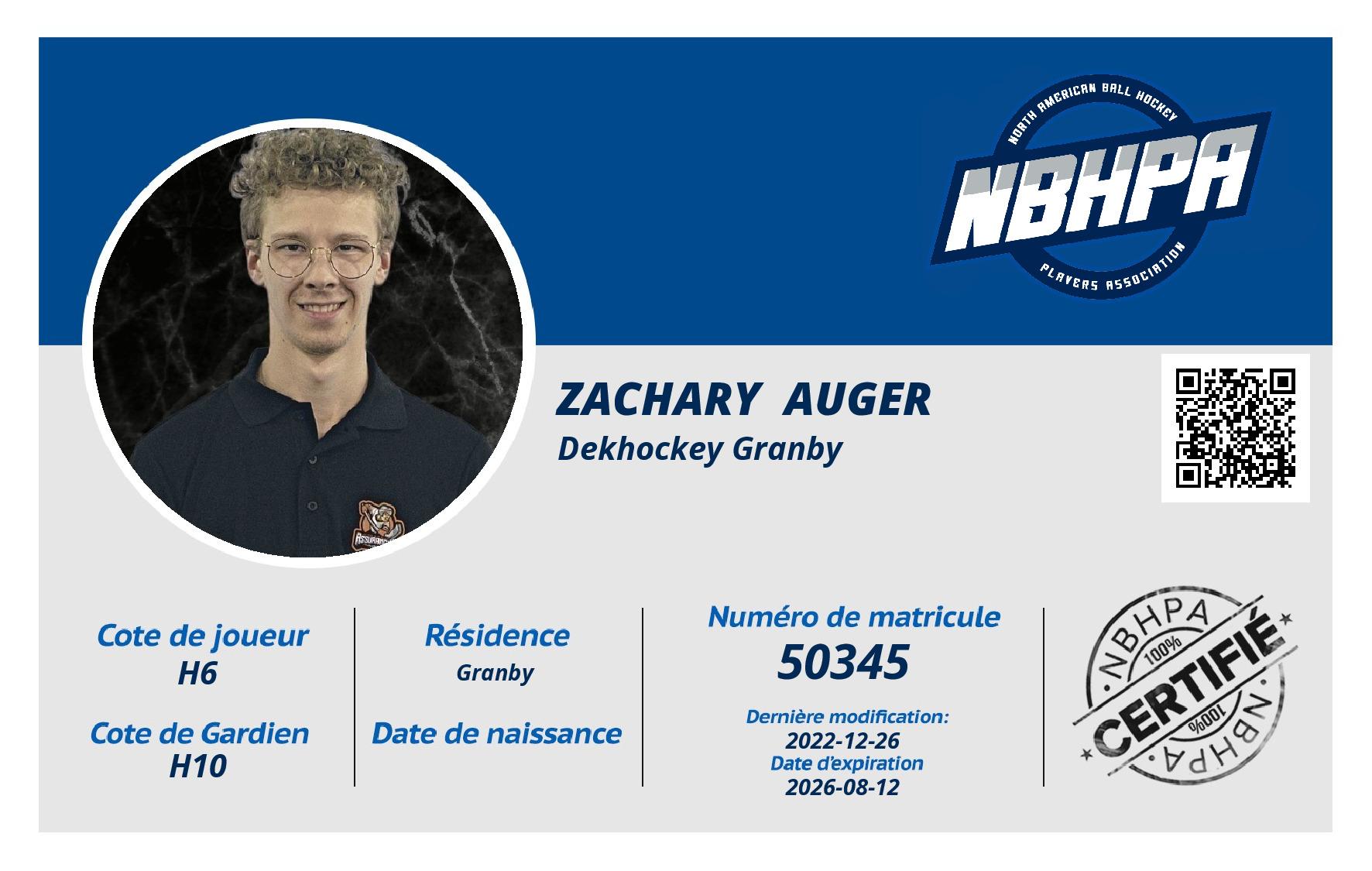 Zachary  Auger 
