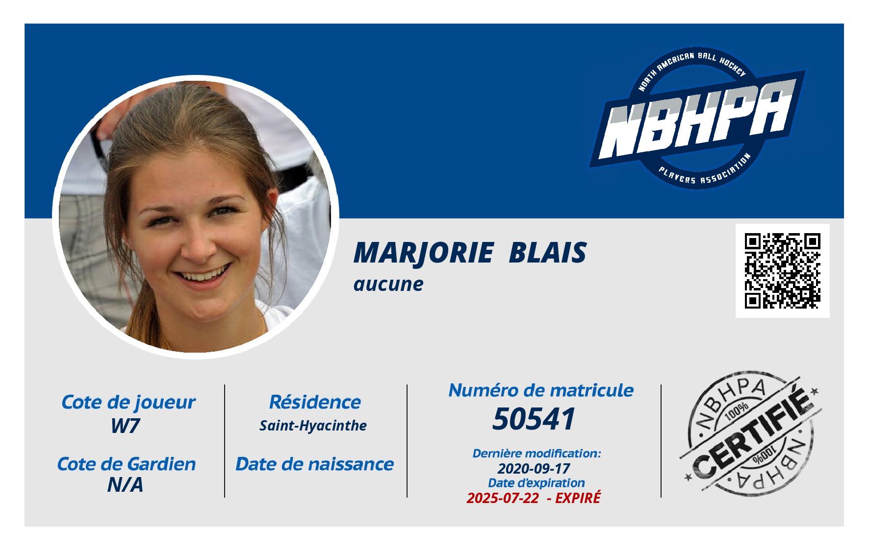 Marjorie  Blais 