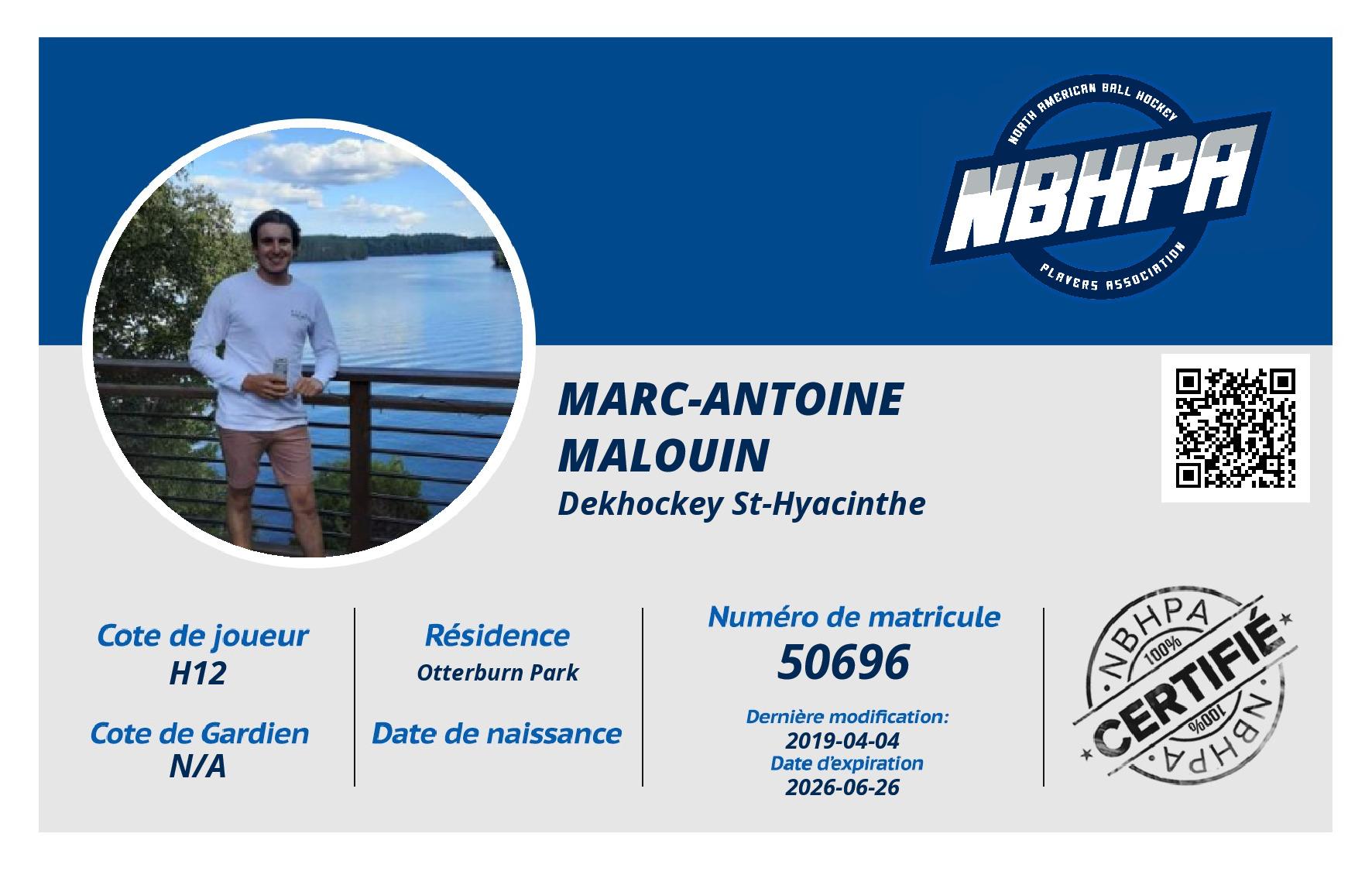 Marc-Antoine  Malouin