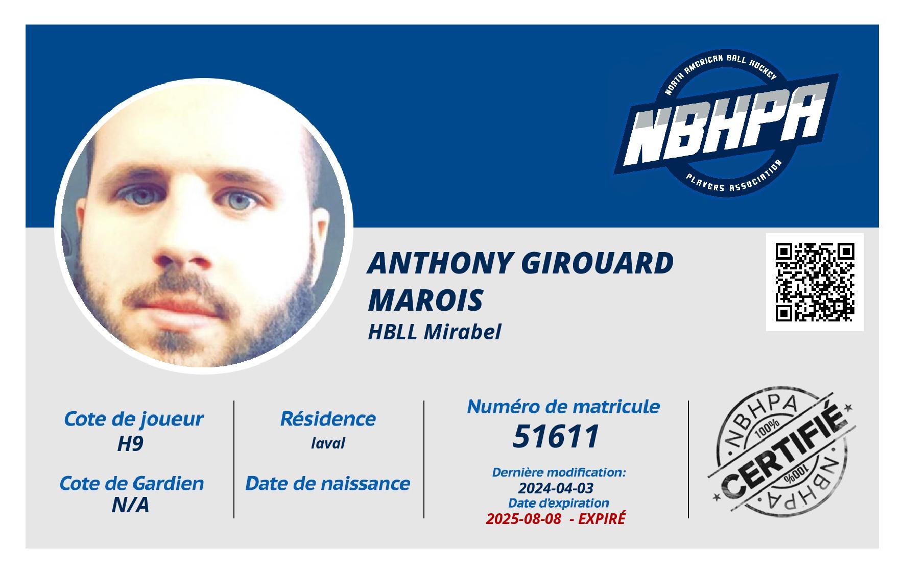 Anthony Girouard Marois