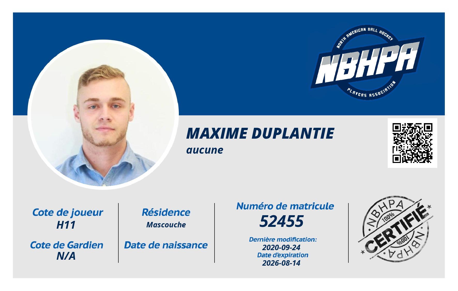 Maxime Duplantie