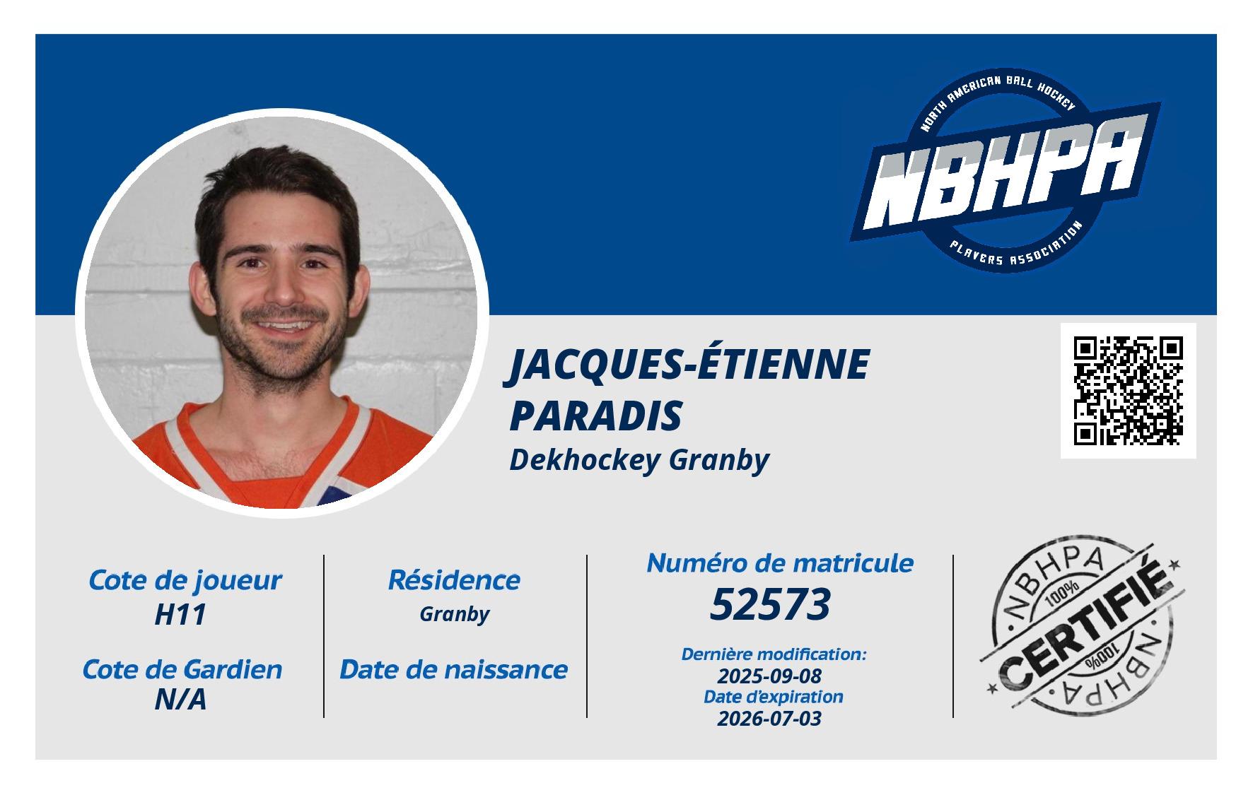 Jacques-Étienne  Paradis