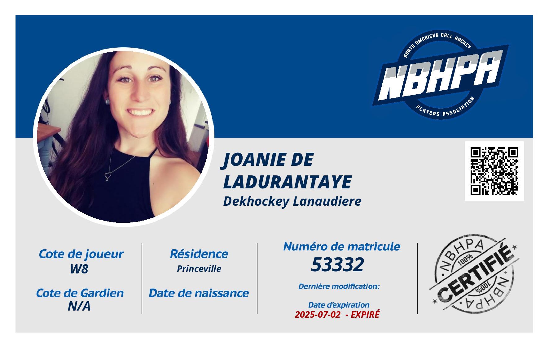 Joanie De Ladurantaye