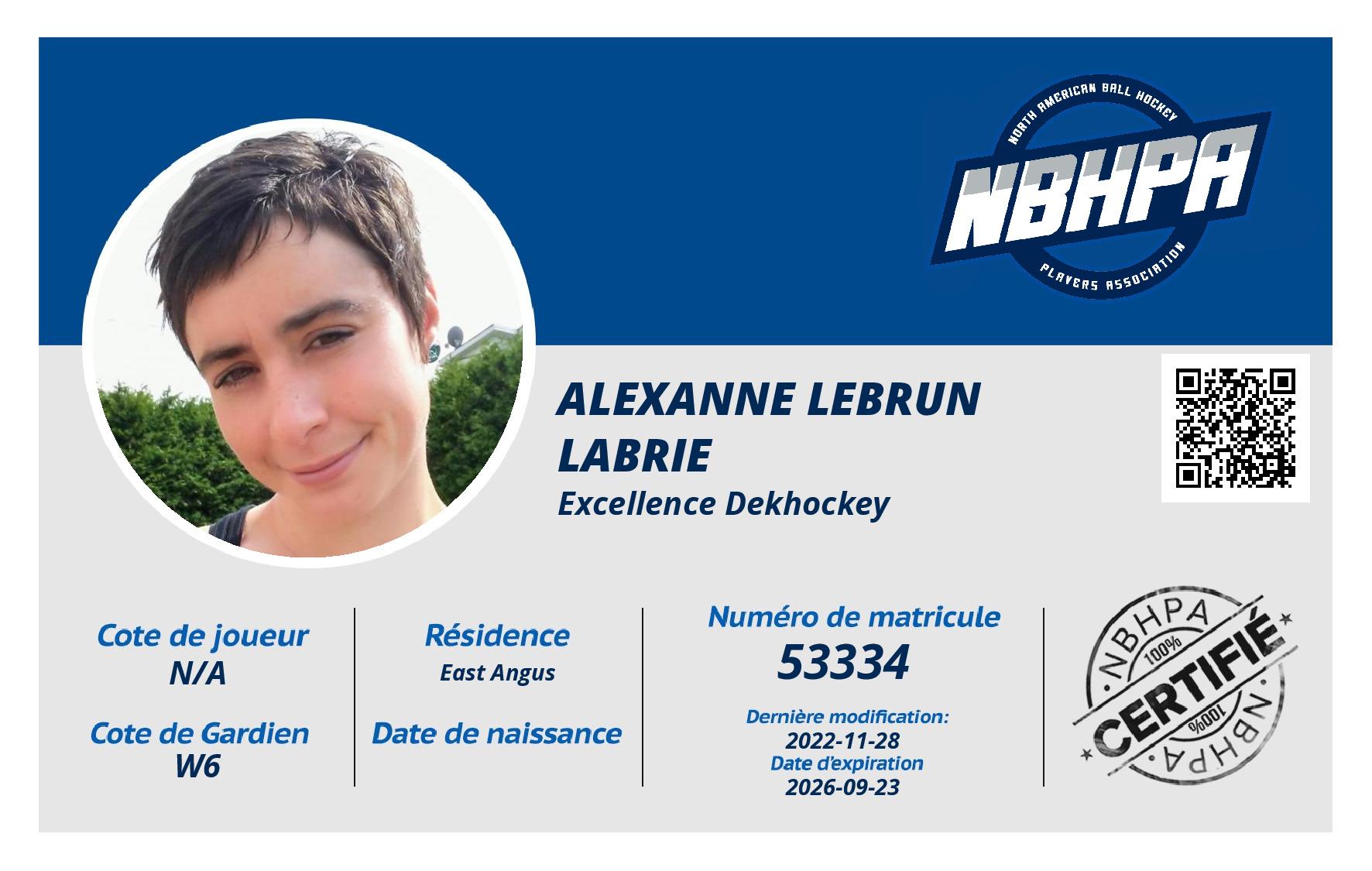 Alexanne Lebrun Labrie