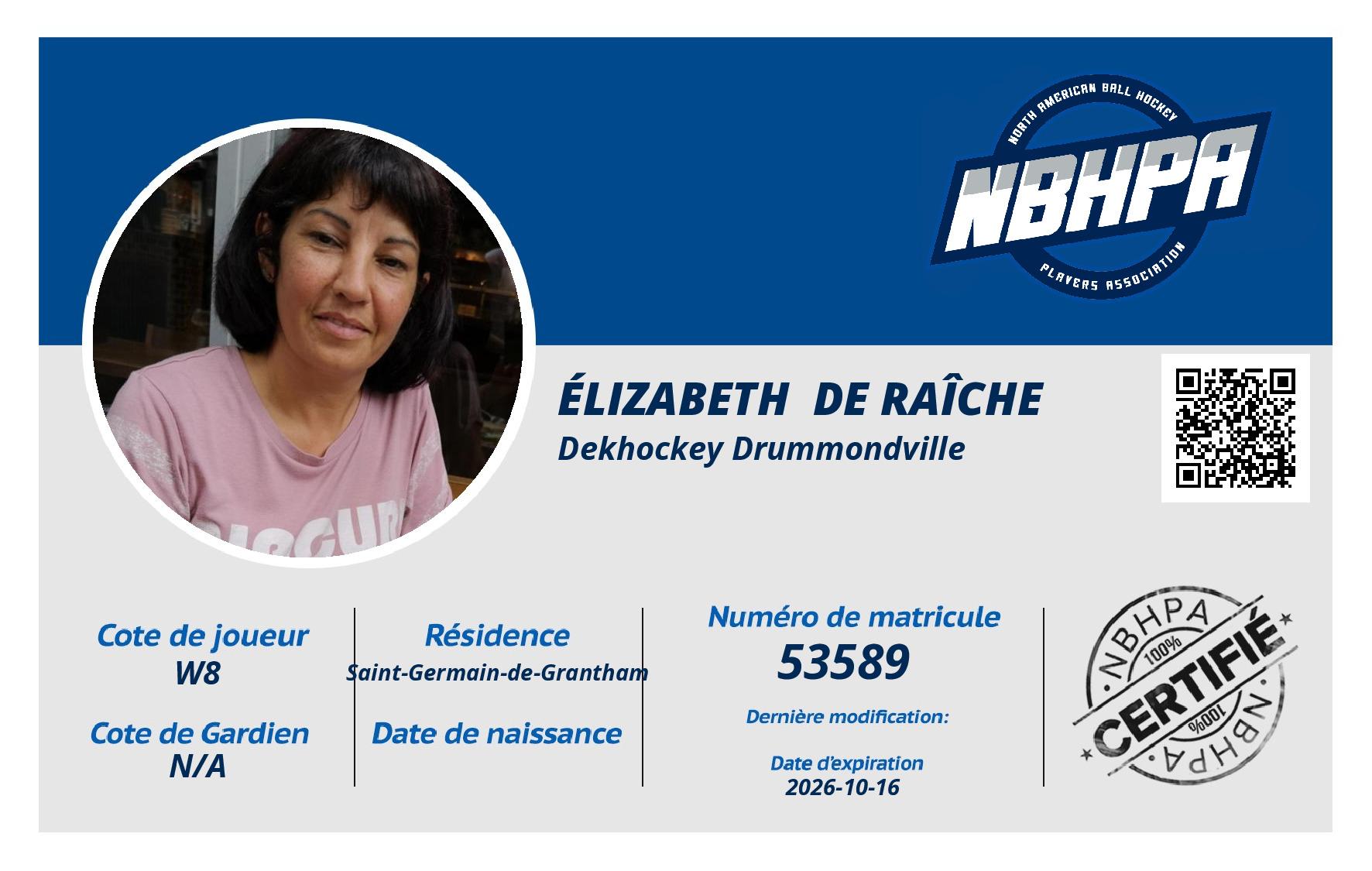 Élizabeth  De Raîche 