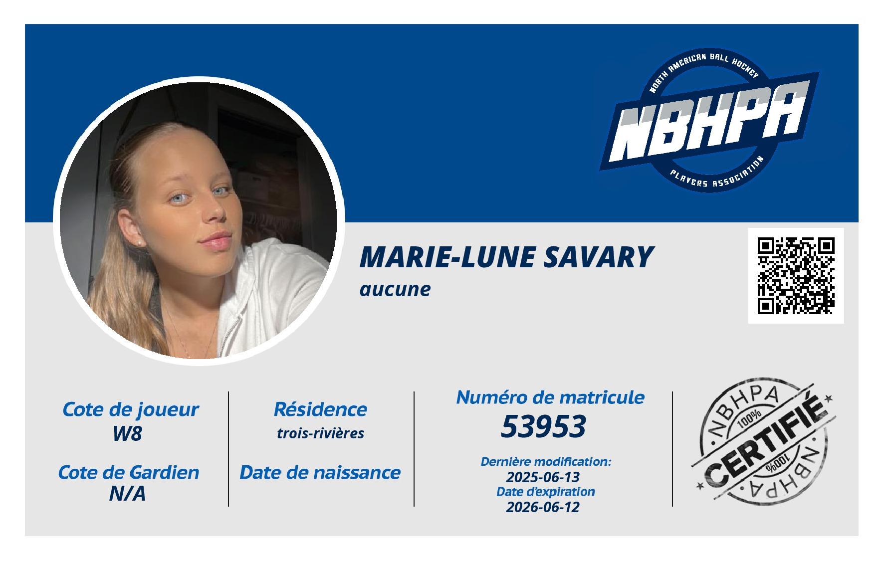 Marie-Lune Savary
