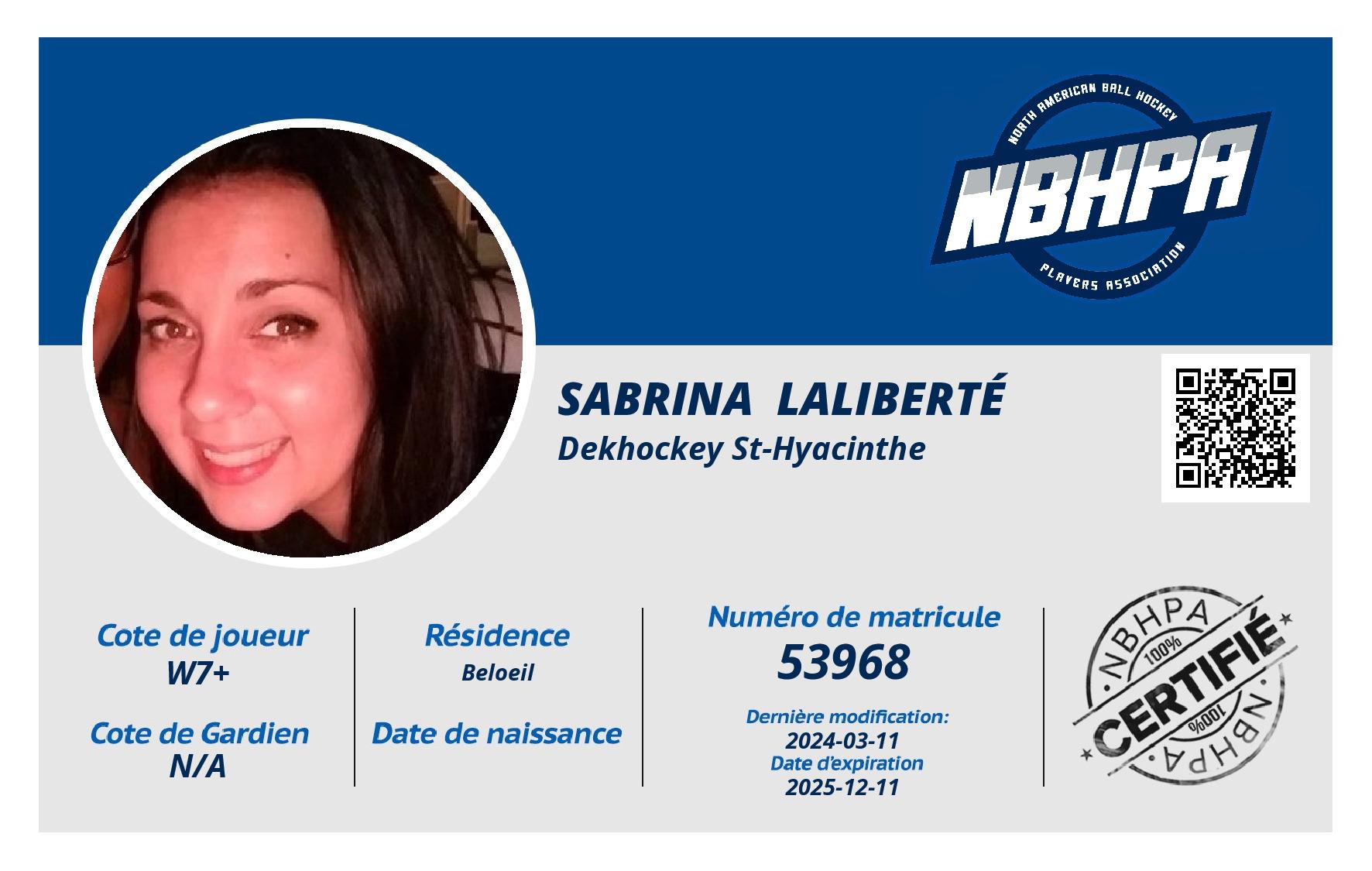 Sabrina  Laliberté