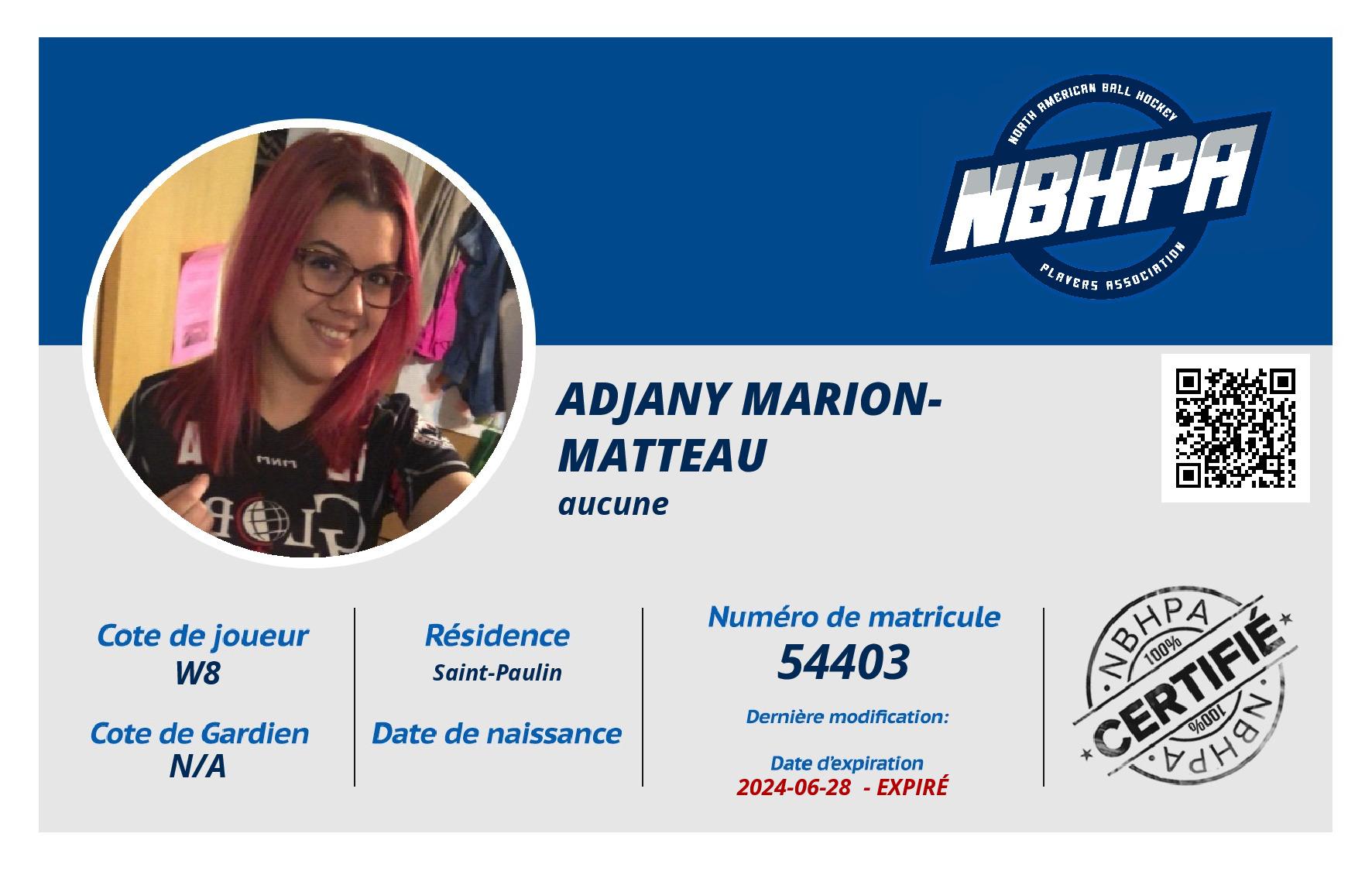 Adjany Marion-Matteau