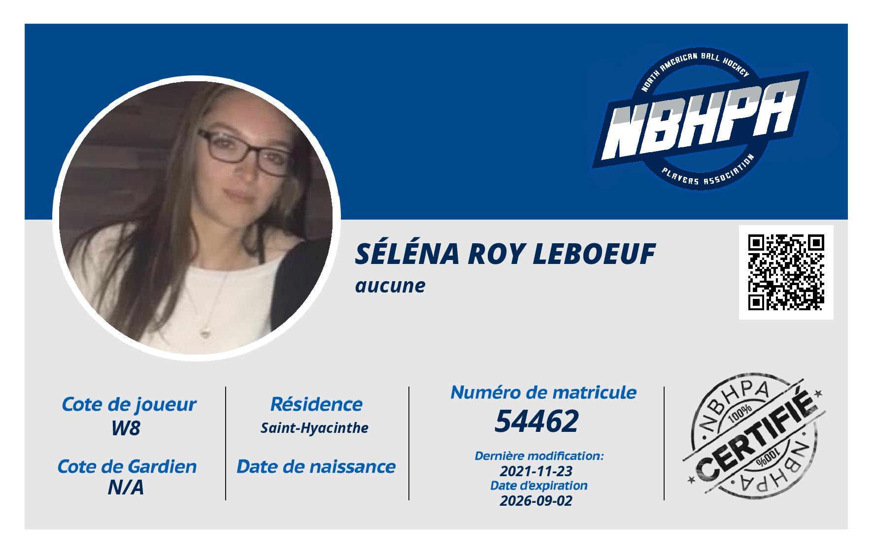 Séléna Roy Leboeuf 