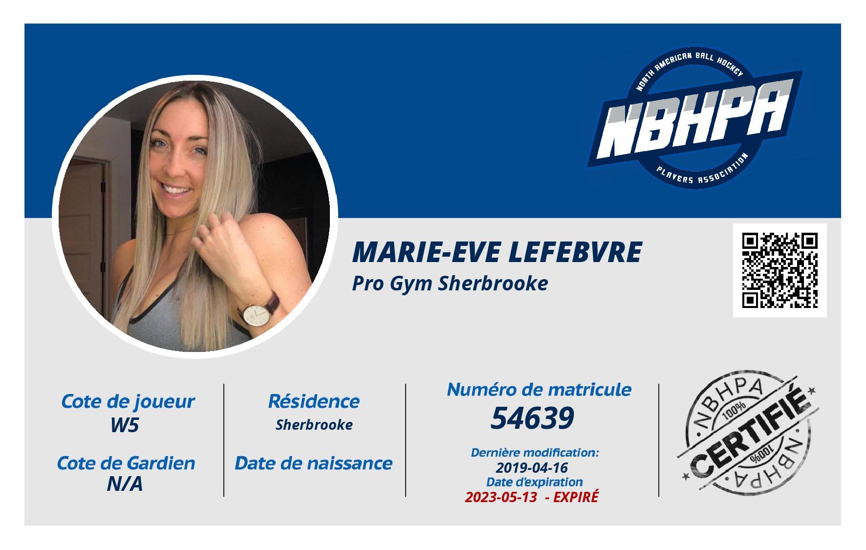 Marie-Eve Lefebvre