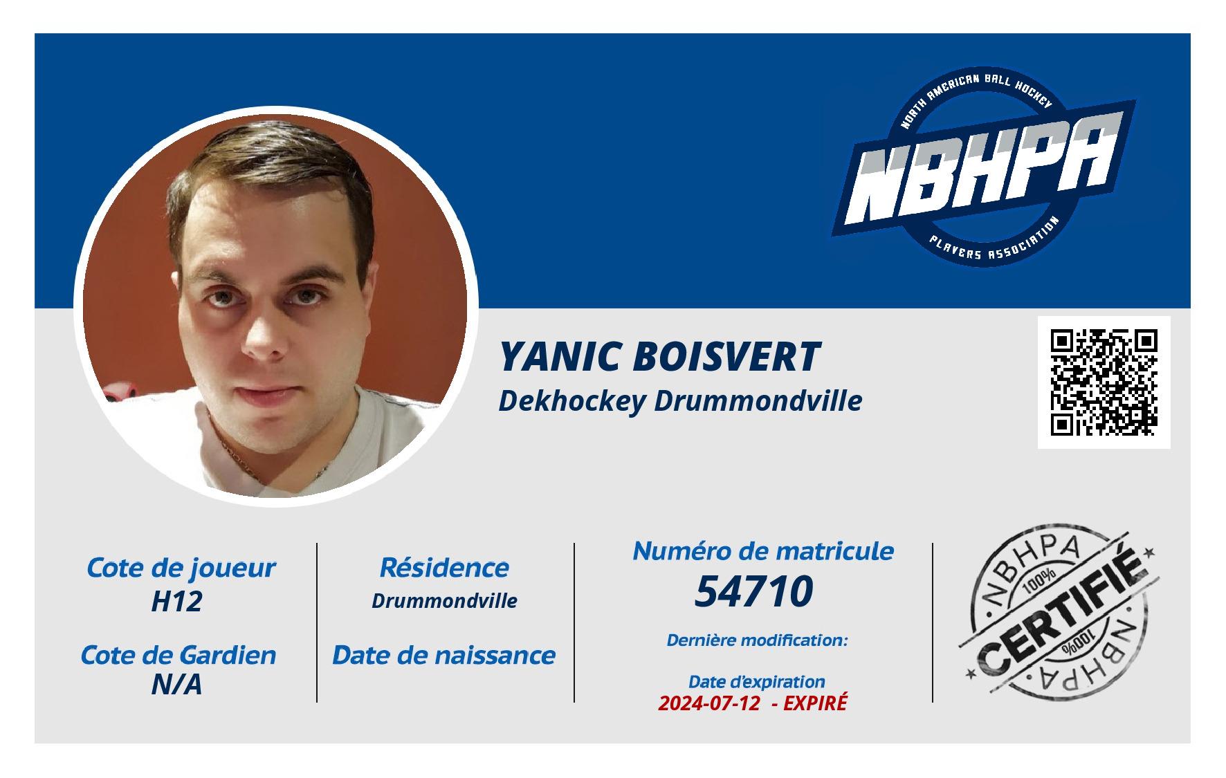 Yanic Boisvert