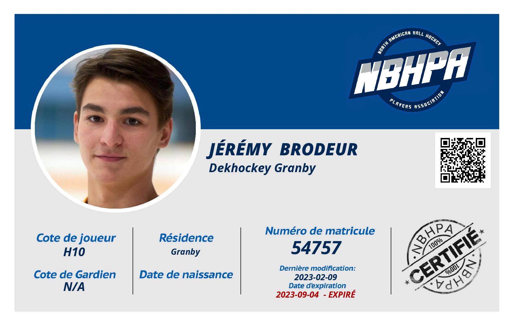 Jérémy  Brodeur 