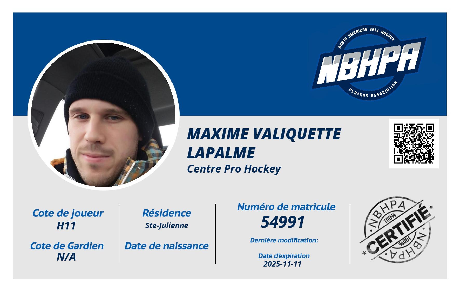 Maxime Valiquette Lapalme