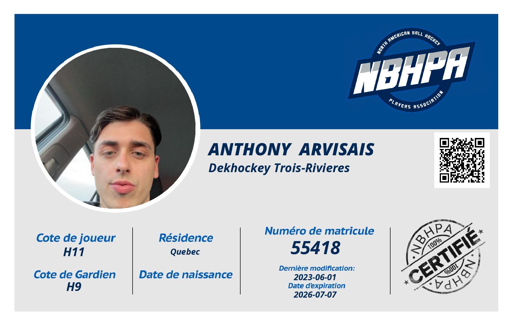 Anthony  Arvisais
