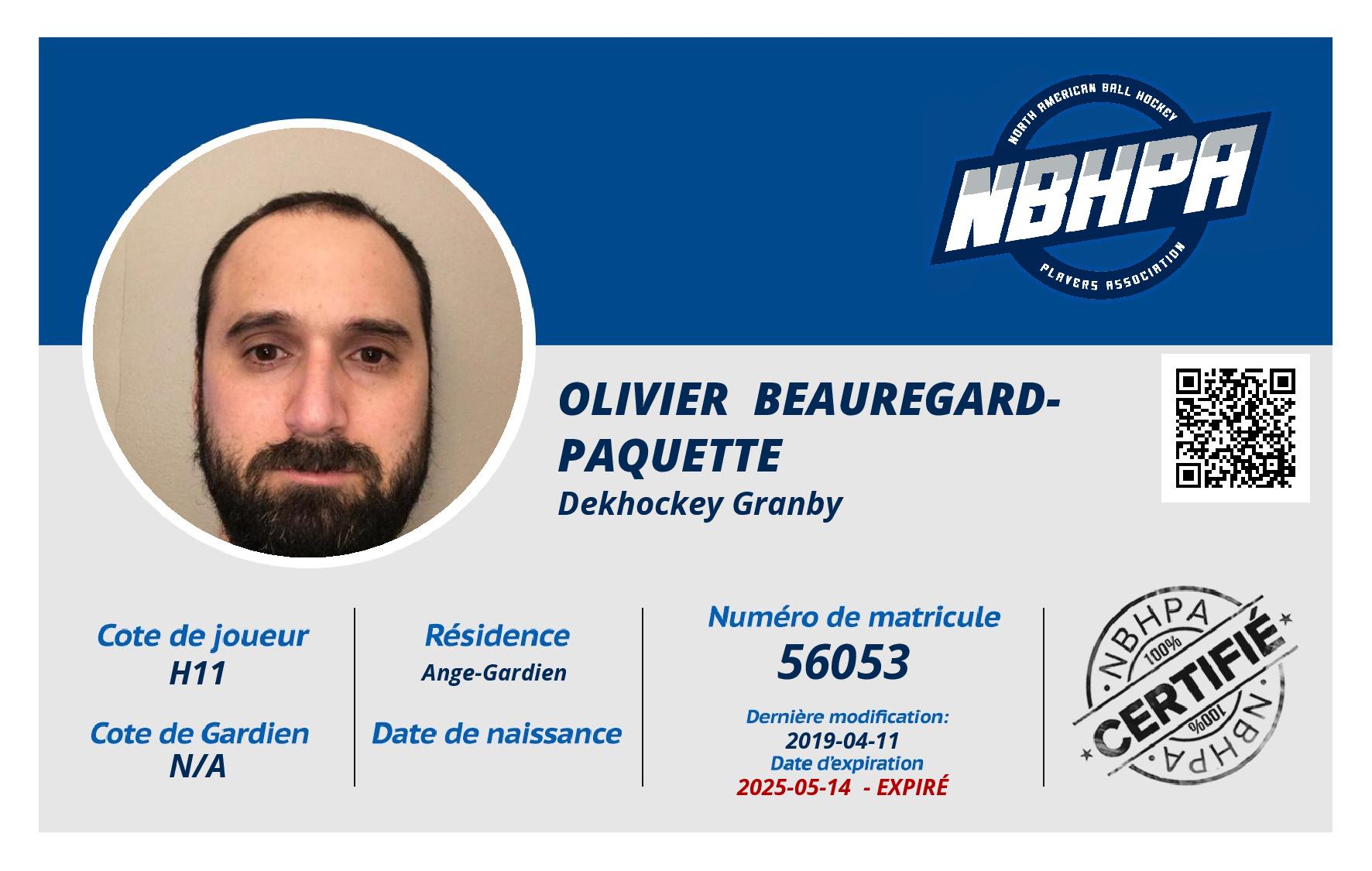 Olivier  Beauregard-Paquette