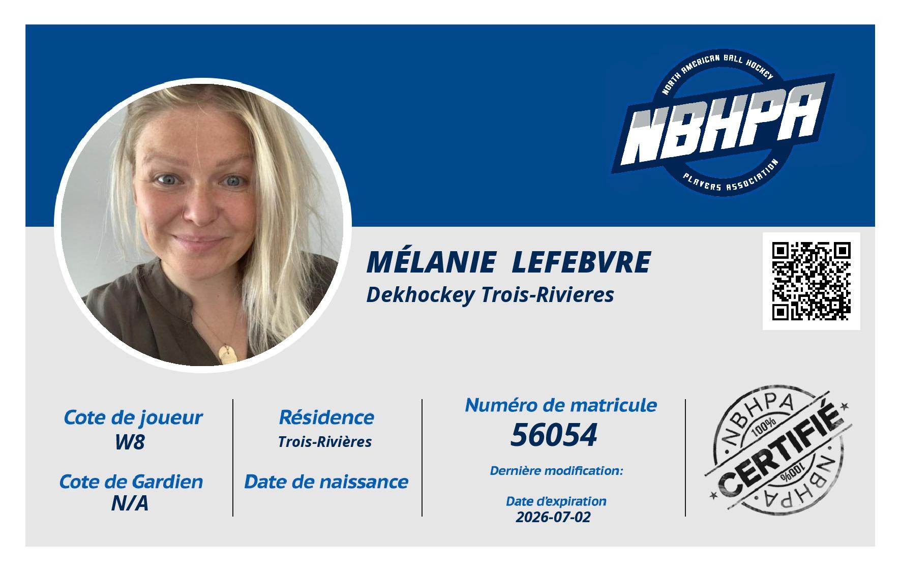 Mélanie  Lefebvre 